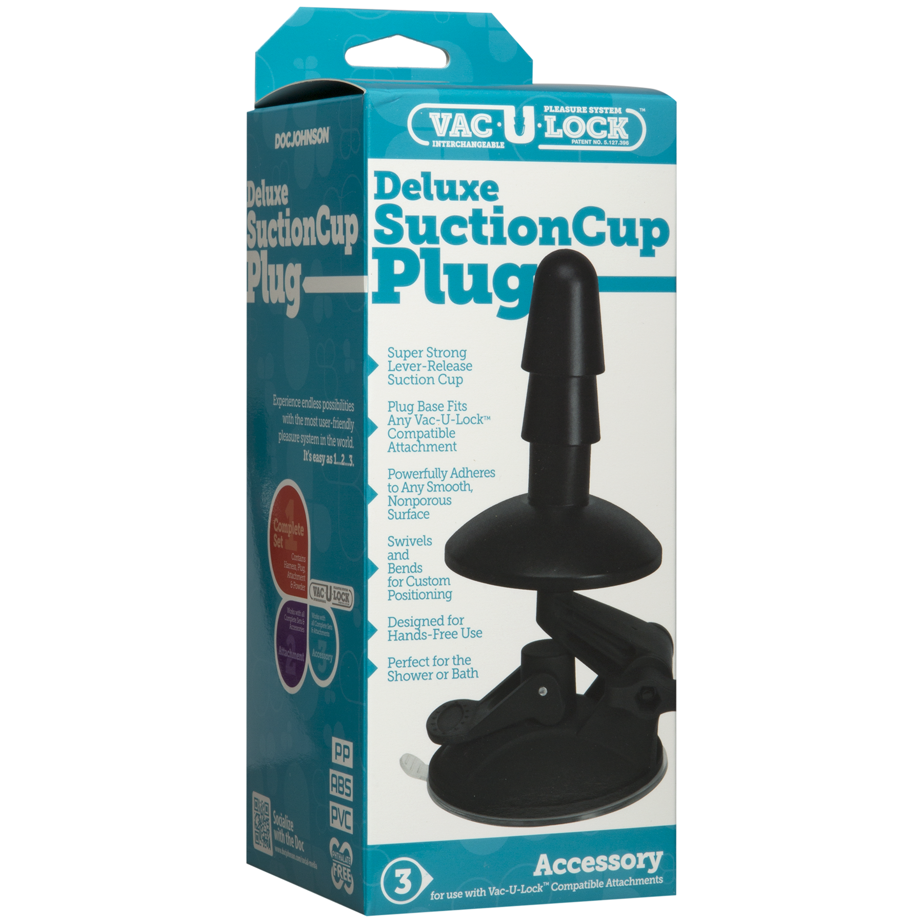 Кріплення для душу з присоскою Doc Johnson Vac-U-Lock - Deluxe Suction Cup Plug для іграшок