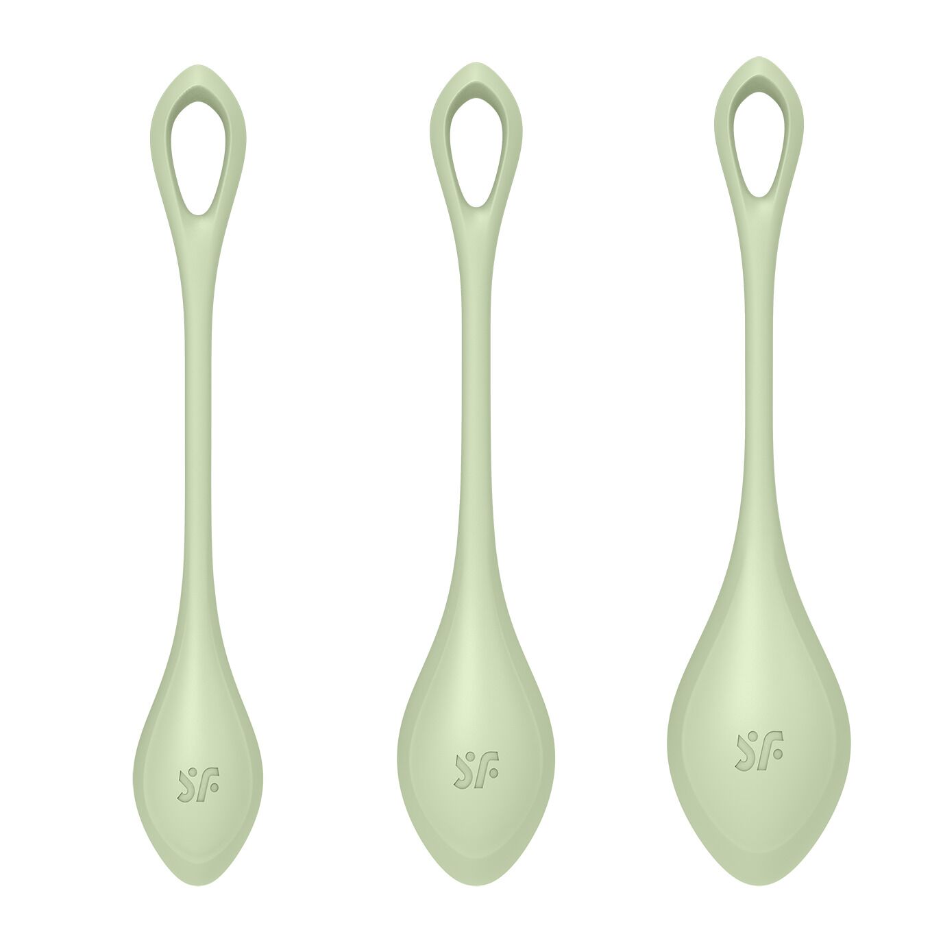 Набір йоні-намистин Satisfyer Yoni Power 2 Light Green, діаметр 2-2,5-3 см, маса 22-44-73 г