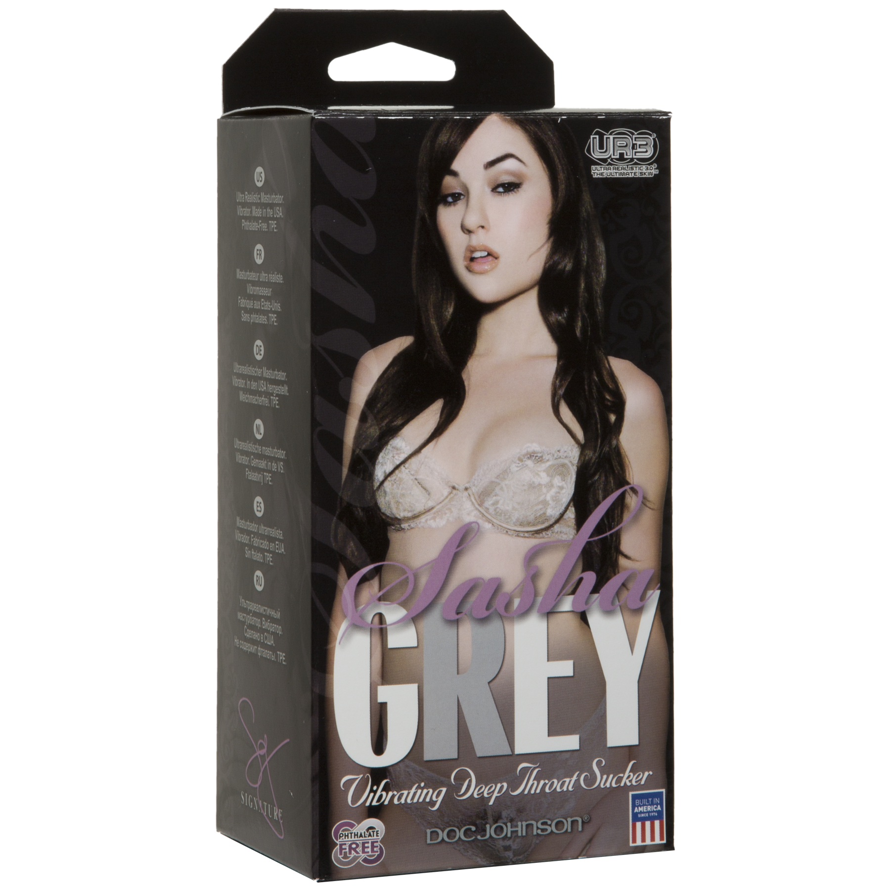 Вібромастурбатор ротик Doc Johnson Sasha Grey - Ultraskyn Vibrating Deep Throat Sucker