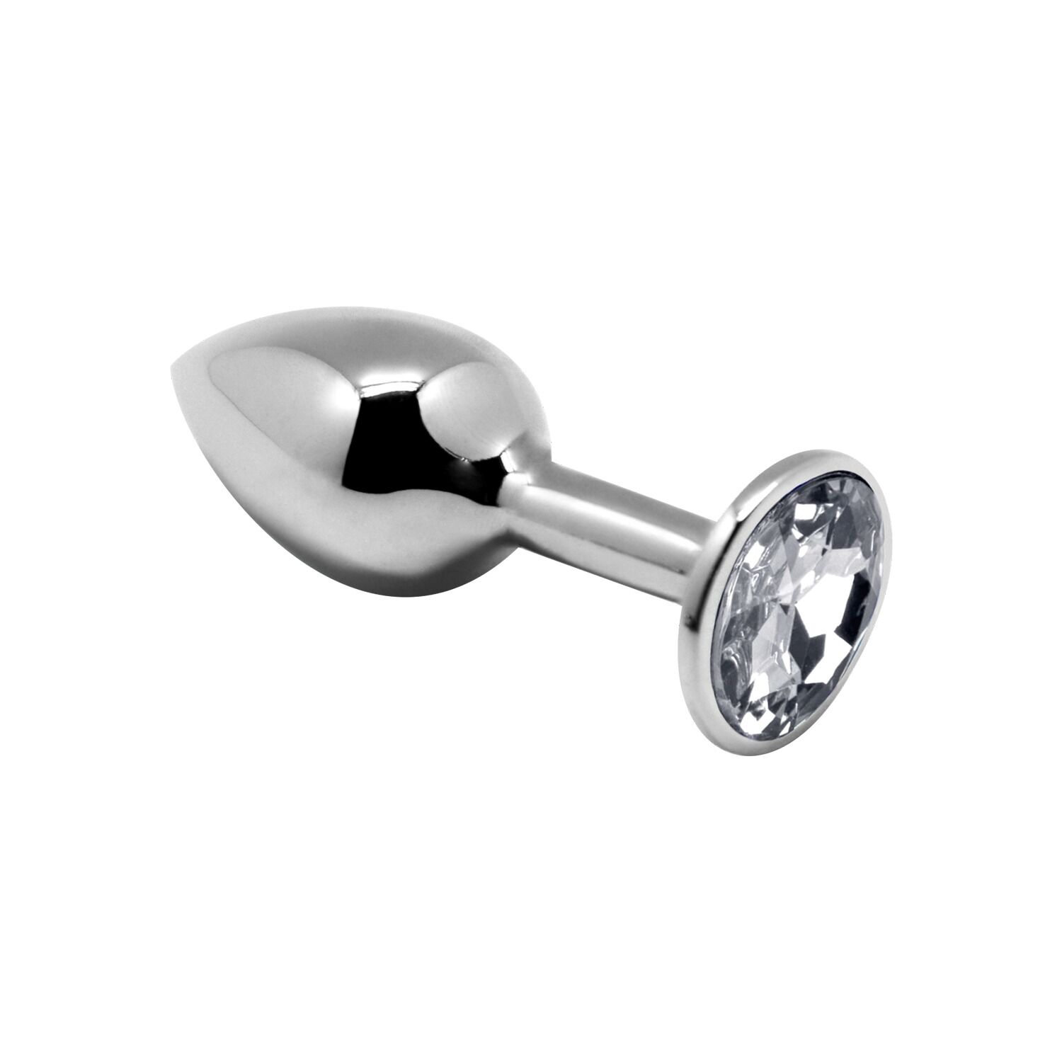Металева анальна пробка з кристалом Alive Mini Metal Butt Plug White