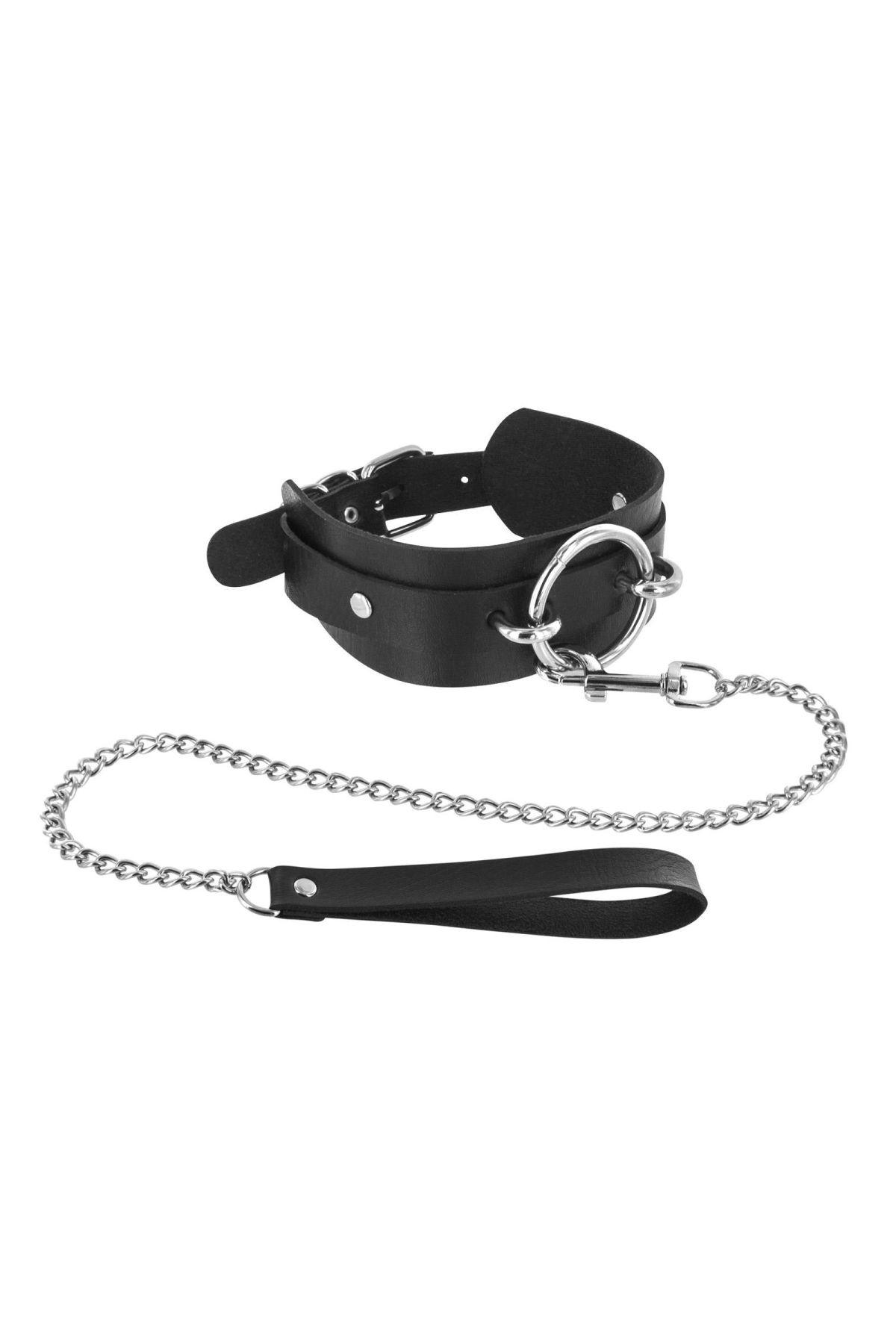 Нашийник великим кільцем та з повідцем Fetish Tentation Ring and Leash