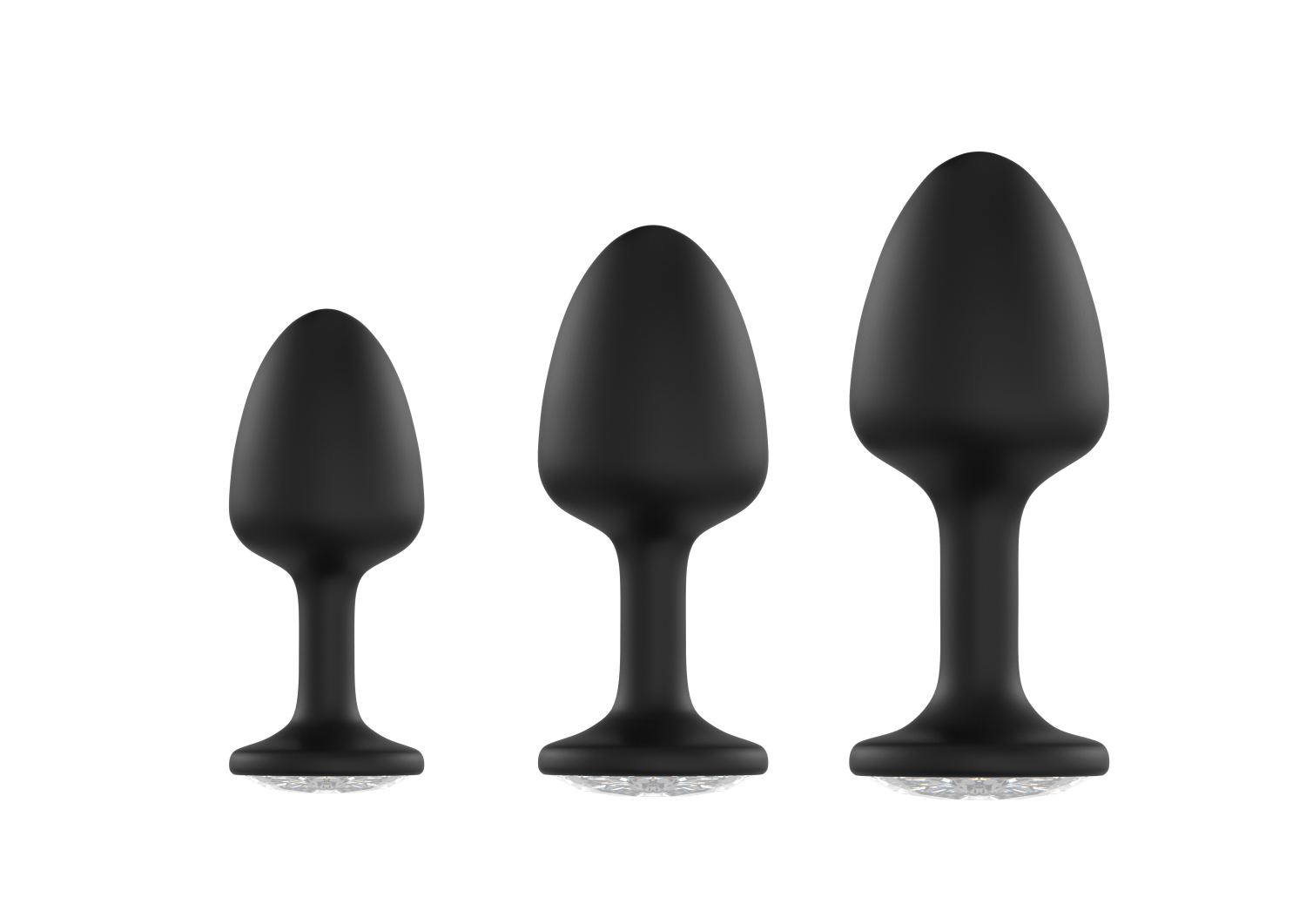 Анальна пробка Dorcel Geisha Plug Diamond M з кулькою всередині, створює вібрації, макс. діам. 3,2см