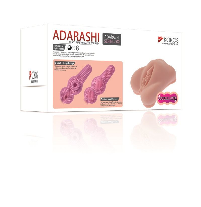 Мастурбатор-вагіна двошаровий Kokos Adarashi -2 Double Layer