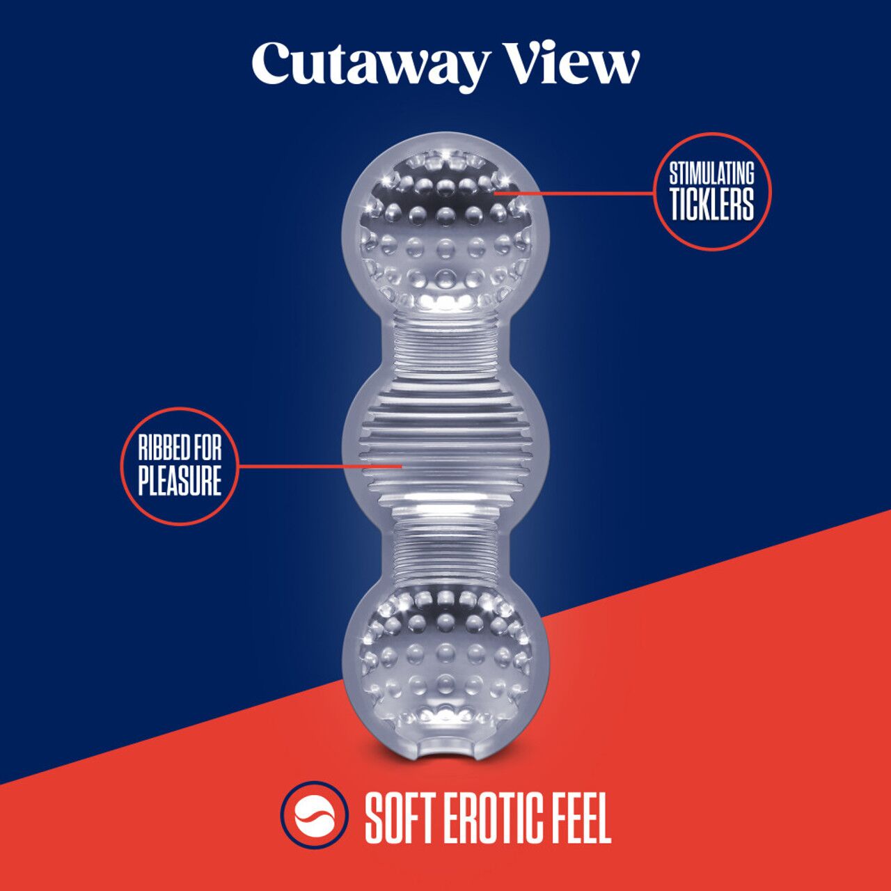 Мастурбатор Blush Rize – Feelz Masturbator – Clear, мультитекстура, ефект вакууму