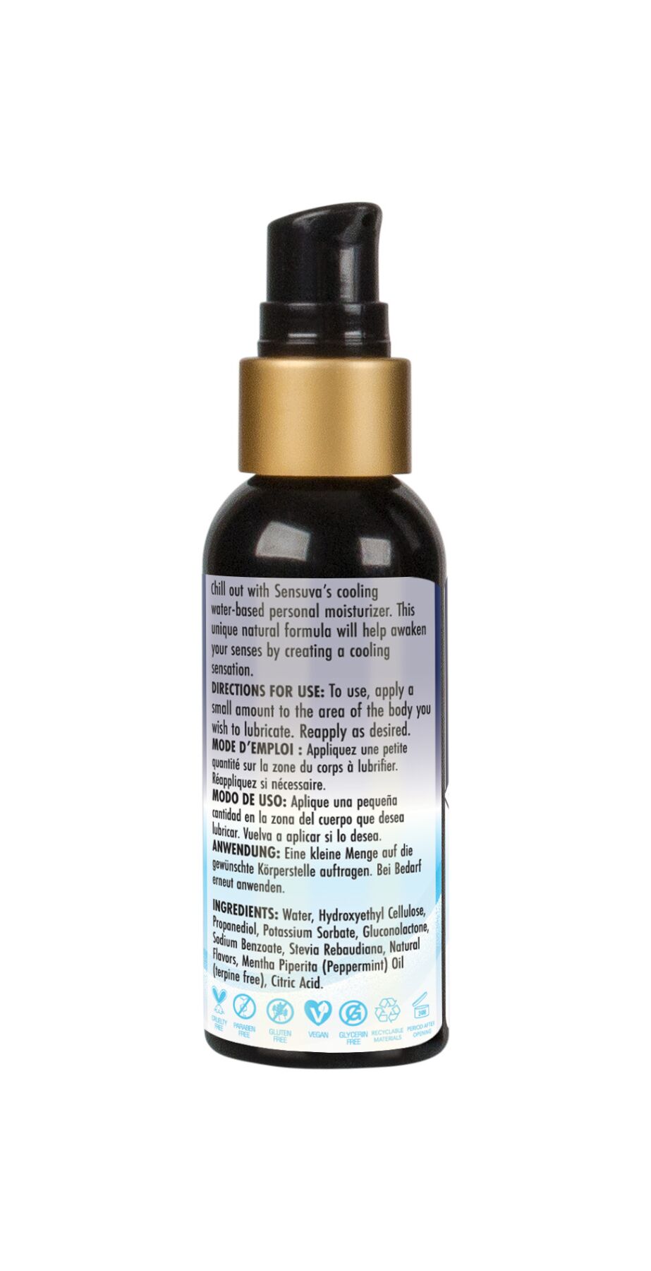 Лубрикант на водній основі Sensuva - Arctic Chill Cooling (57 мл), без гліцерину та парабенів