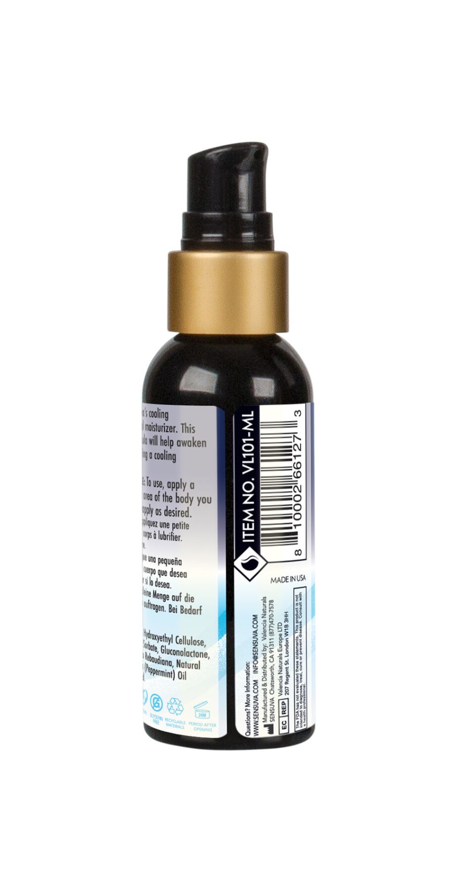 Лубрикант на водній основі Sensuva - Arctic Chill Cooling (57 мл), без гліцерину та парабенів