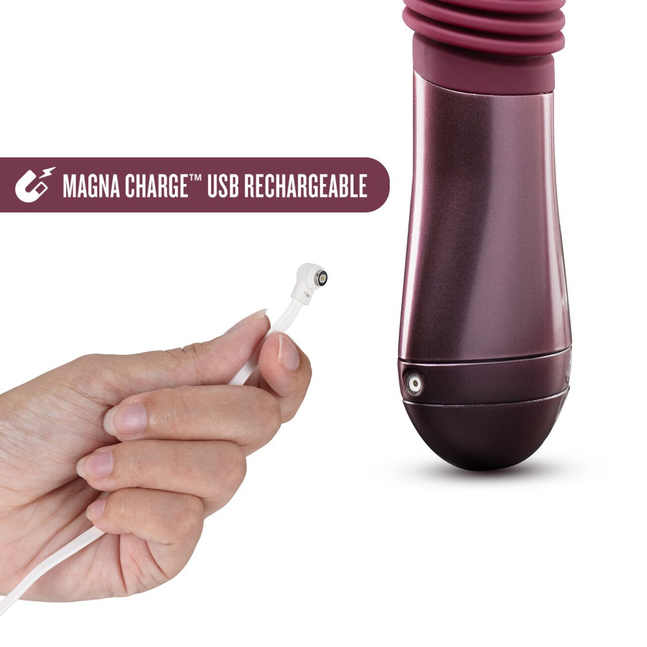 Пульсатор для точки G Blush Temptasia – Trixie Thrusting Dildo – Wine Red, 3 швидкості