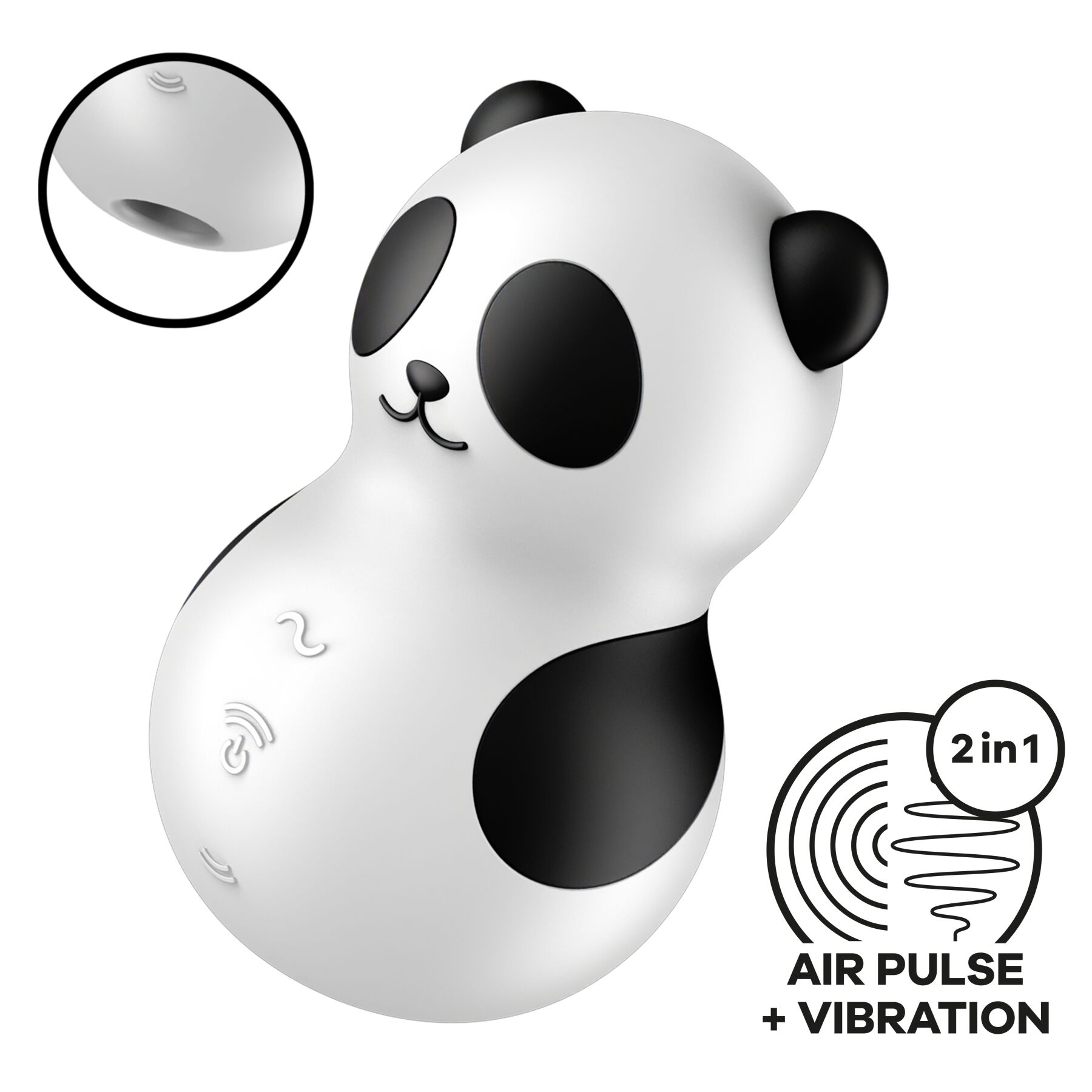 Вакуумний стимулятор з вібрацією Satisfyer Pocket Panda, 12 режимів вібрації, 11 рівнів вакууму
