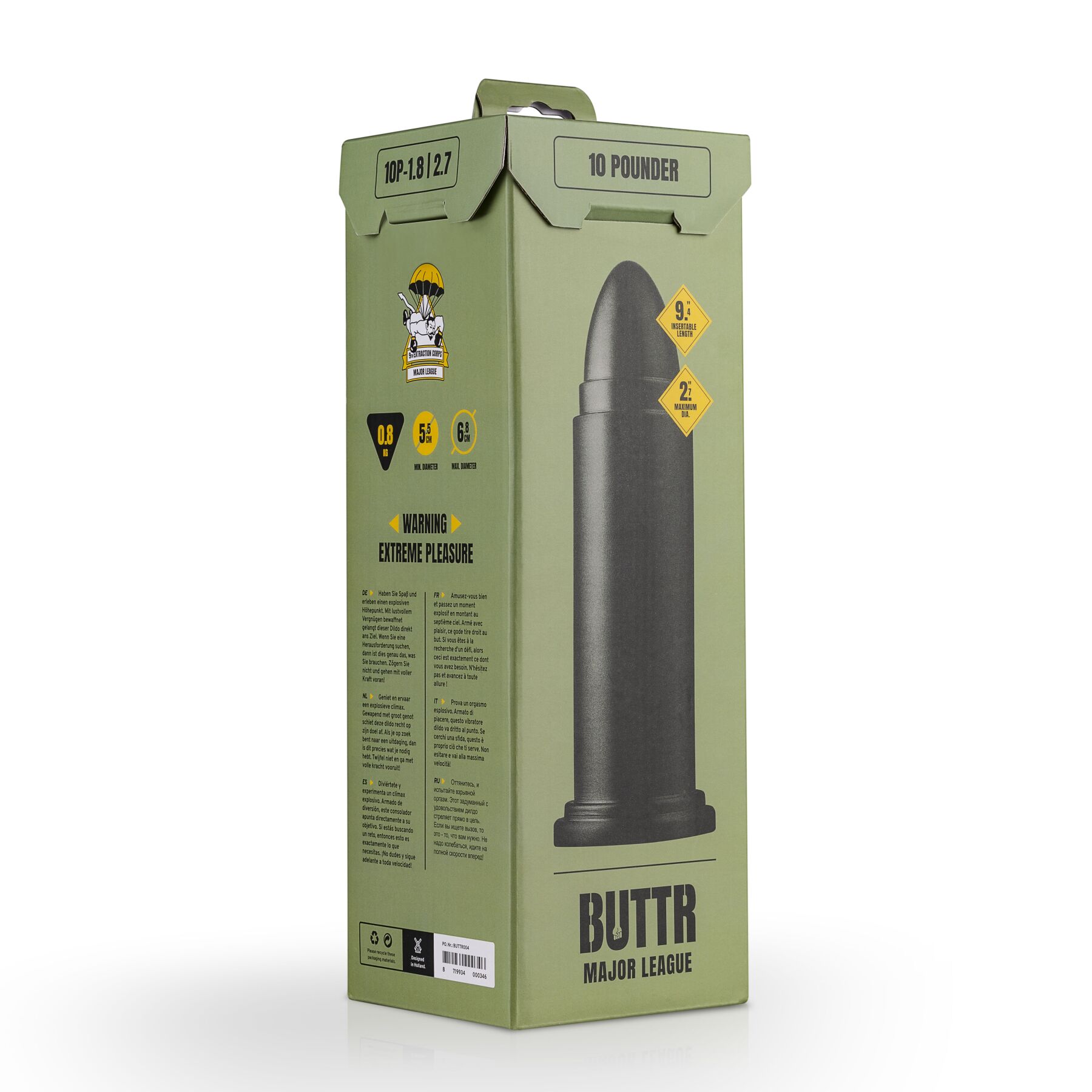 Анальна пробка BUTTR - 10 Pounder XXL Dildo