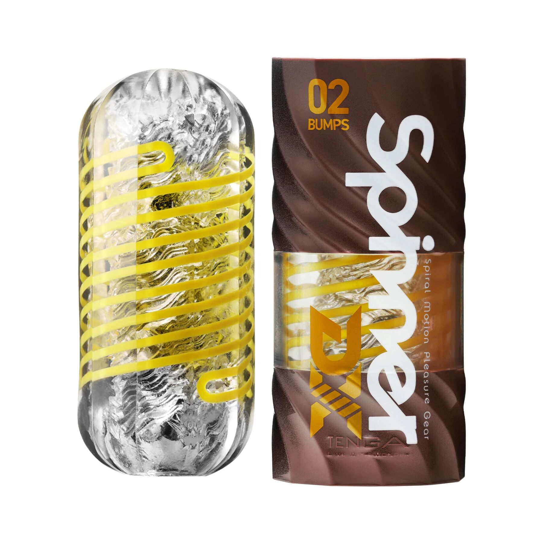 Мастурбатор Tenga Spinner DX 02 Bumps, з пружною стимулювальною спіраллю всередині, середній вплив