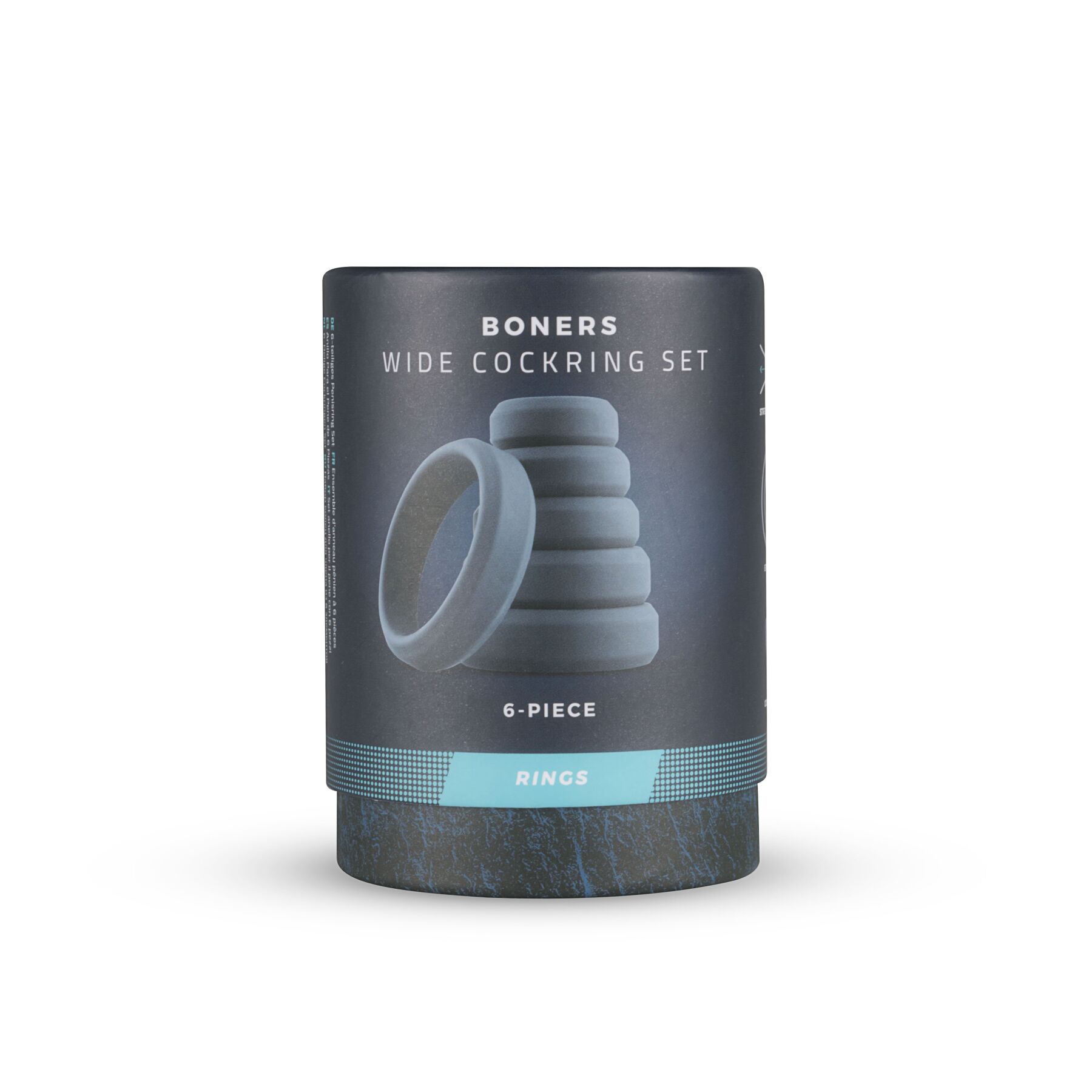 Набір ерекційних кілець Boners 6-Piece Cock Ring Set, діаметр від 2,6 до 5,7 см, силікон