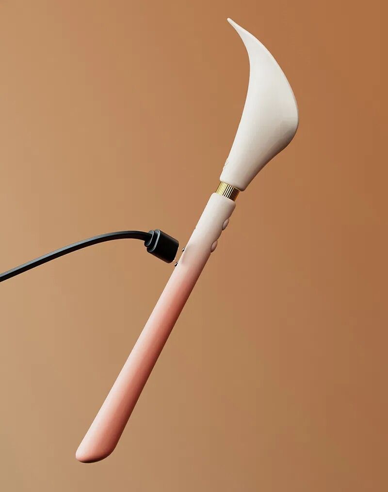 Розкішний вібромасажер Zalo – Calla Blossom Pink, двосторонній, 2 мотори