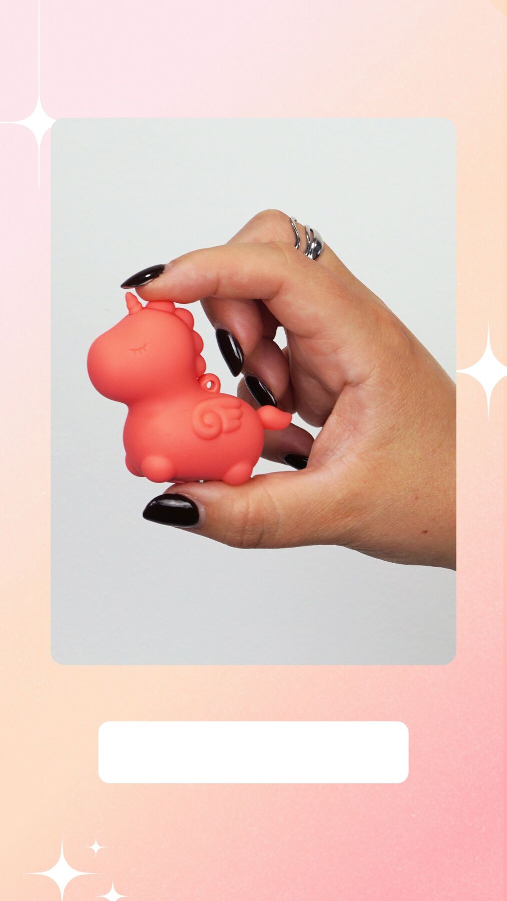 Вібратор-мінієдиноріжка Unihorn Mini – Peachy Pony, брелок з вібрацією, 10 режимів