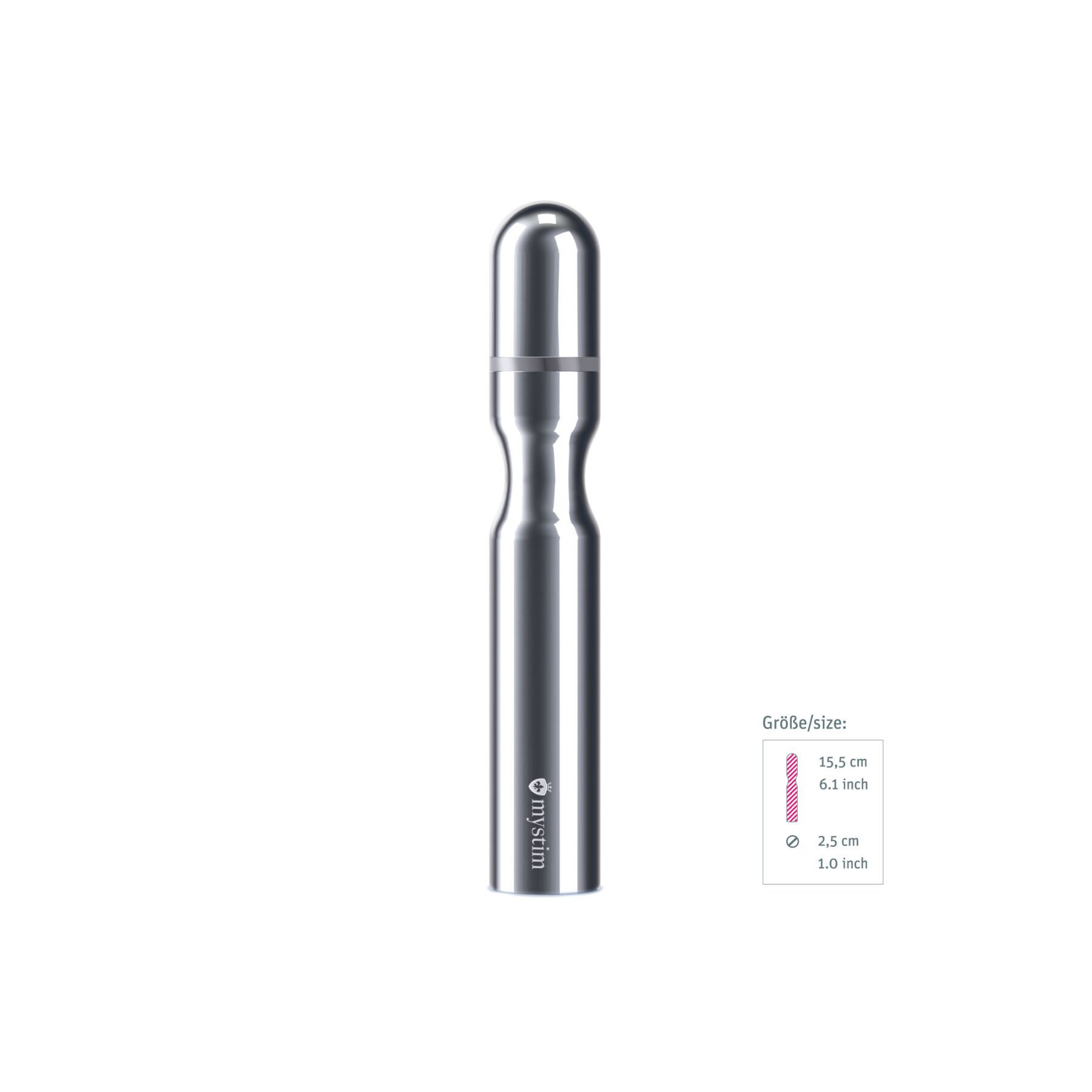 Металеве ділдо Mystim Double Dan для електростимулятора, діаметр 2,5 см