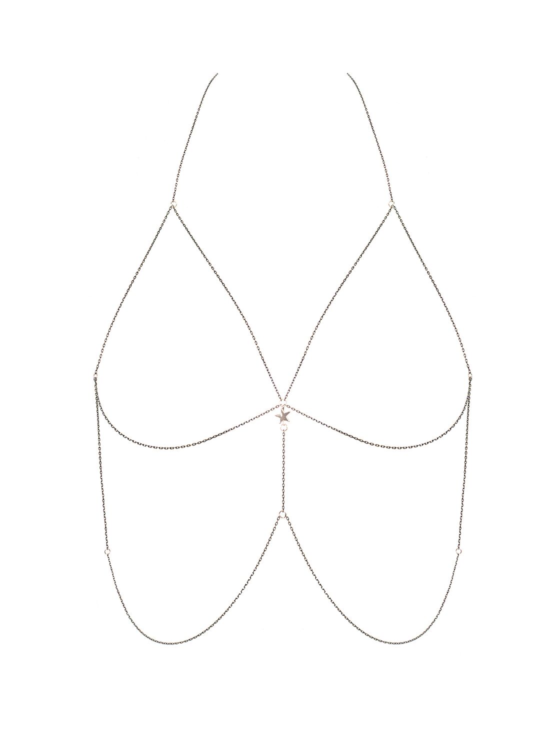 (SALE) Ланцюжок для бюста з кулоном-зіркою Obsessive Bijou 902