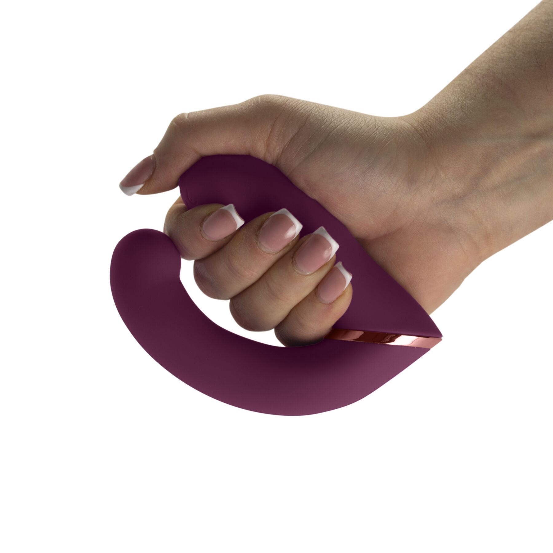 Подвійний вібратор Rocks Off Gemini Burgundy, 2 мотори, по 10 режимів, змінне положення ручки