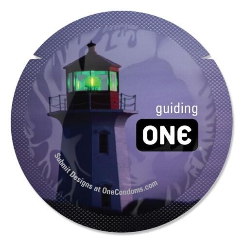 Презерватив ONE Glowing Pleasures, 1 шт, світиться в темряві, зі змазкою