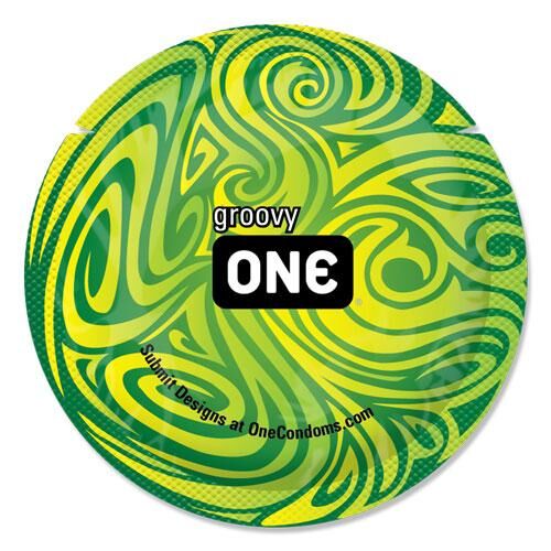 Презерватив ONE Glowing Pleasures, 1 шт, світиться в темряві, зі змазкою