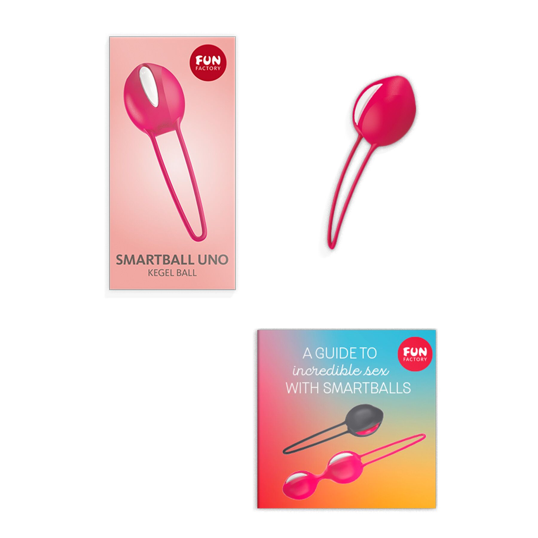 Вагінальна кулька Fun Factory SMARTBALL UNO, червона, одинарна, діаметр 3,6 см