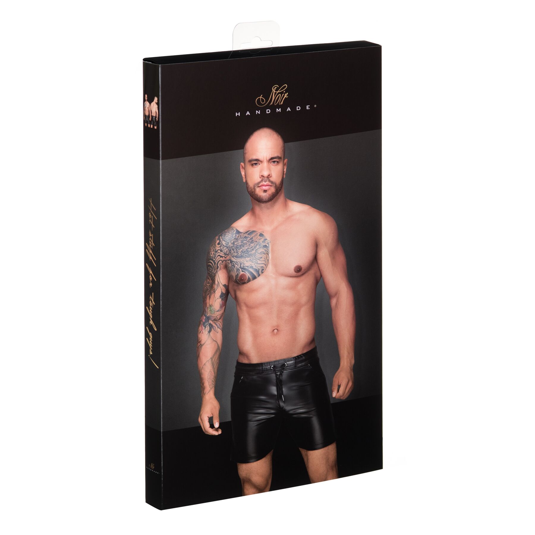 Чоловічі шорти з мокрим ефектом Noir Handmade H061 Powerwetlook shorts, S