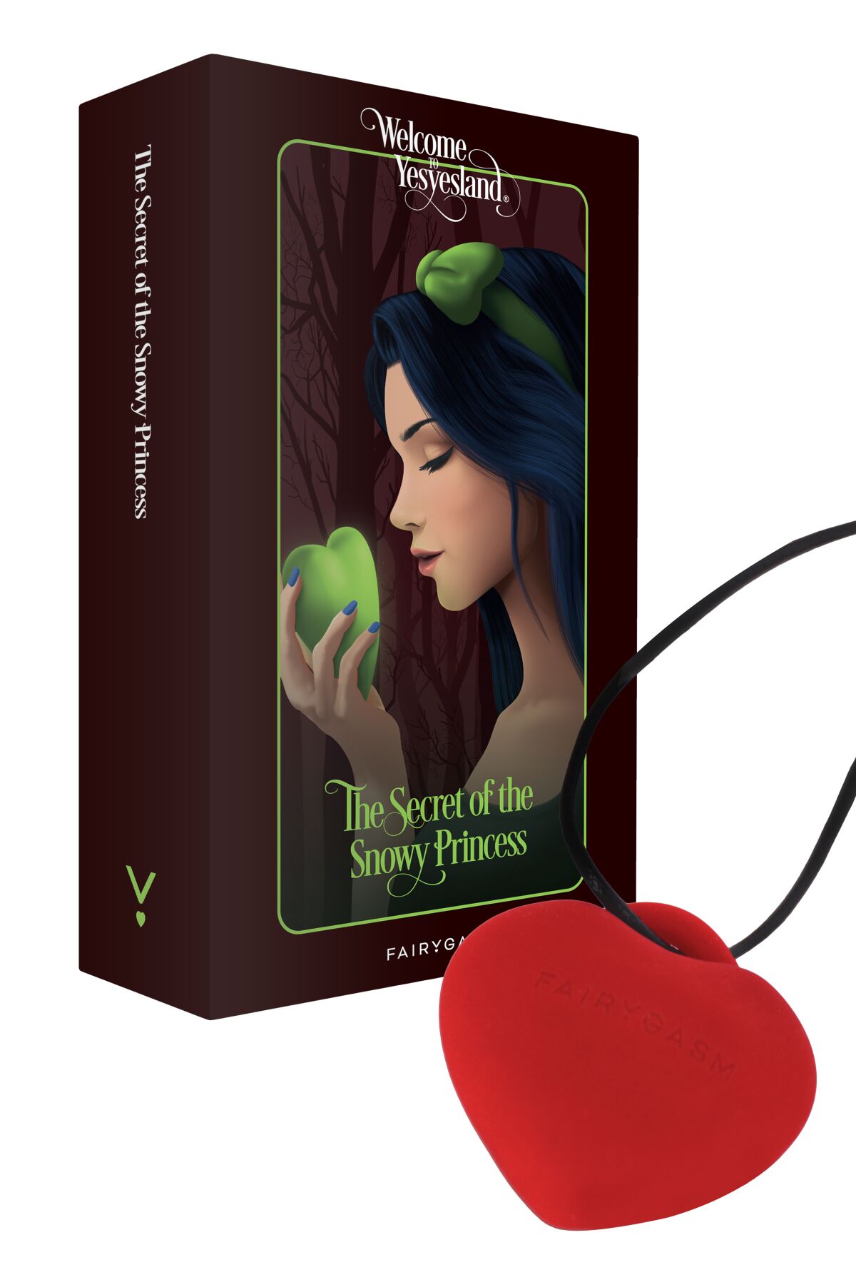 Мінівібратор «Сердечко» FairyGasm PleasureStone red, 9 режимів, на шнурку