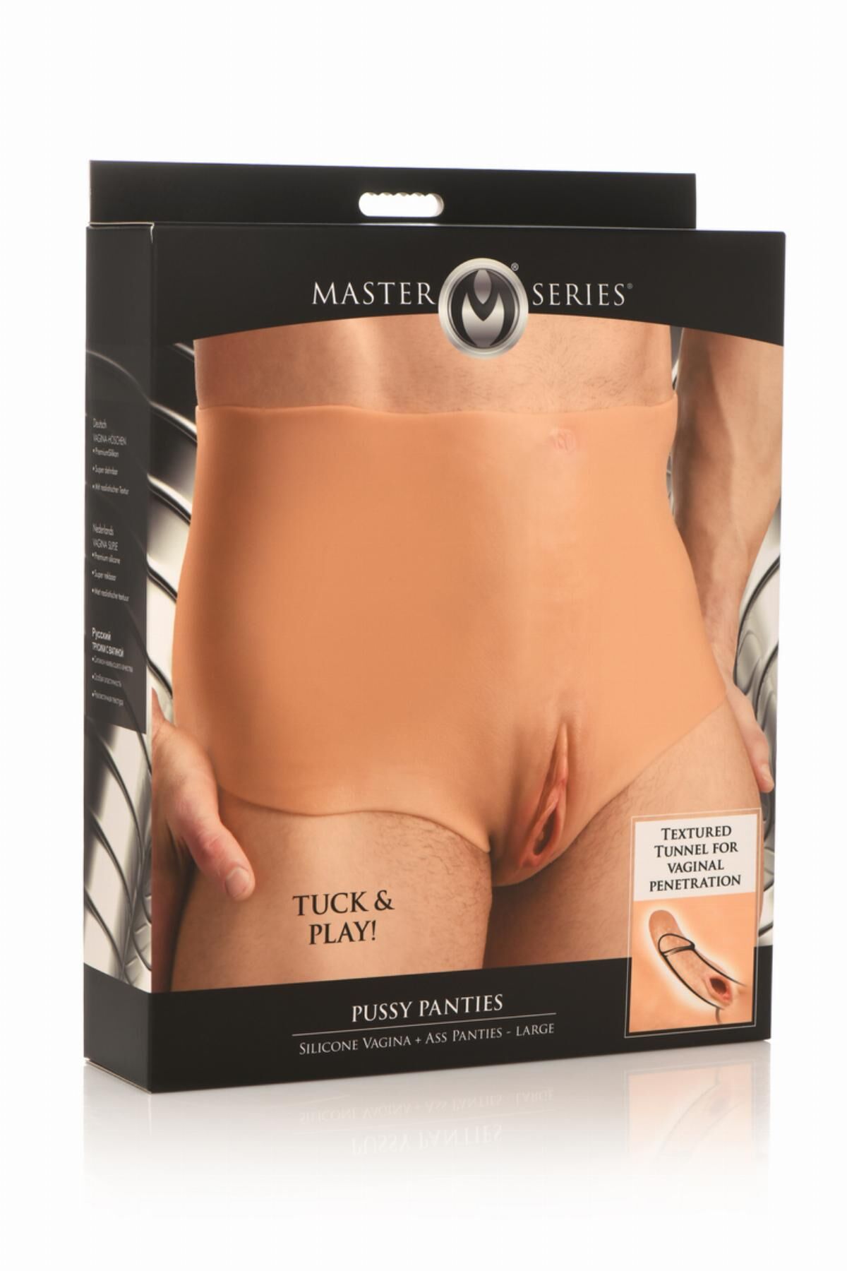 Накладна вагіна Master Series Silicone Vagina + Butt Panties - Large