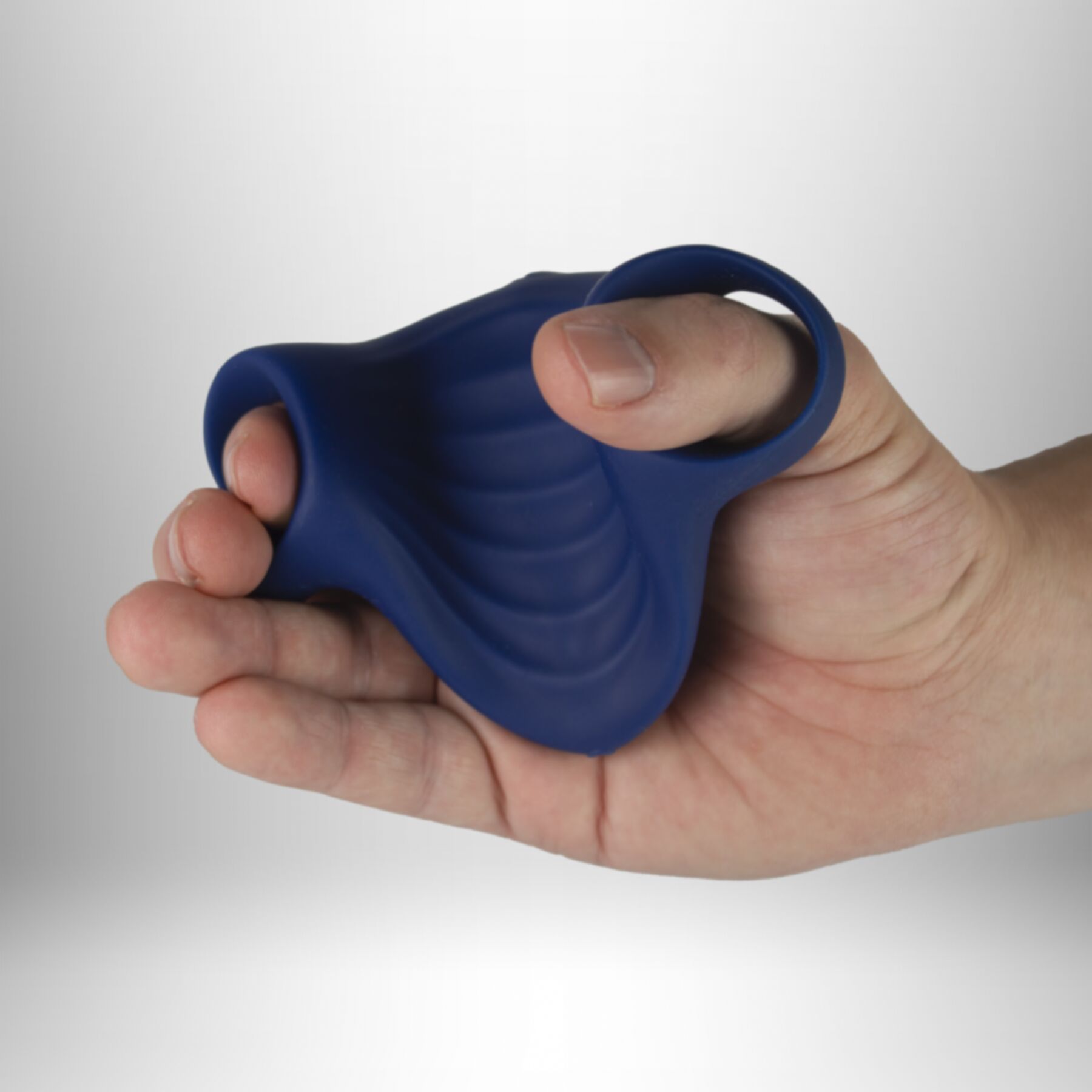 Мастурбатор Rocks Off Palm Blue, петлі для пальців, 10 режимів