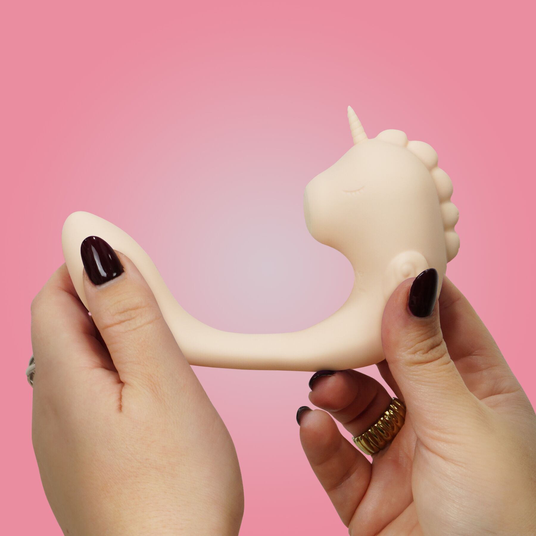 Вібратор-єдиноріжка Unihorn – C Horse – Coral Throb, вагінально-кліторальна стимуляція, 2 мотори по 10 режимів