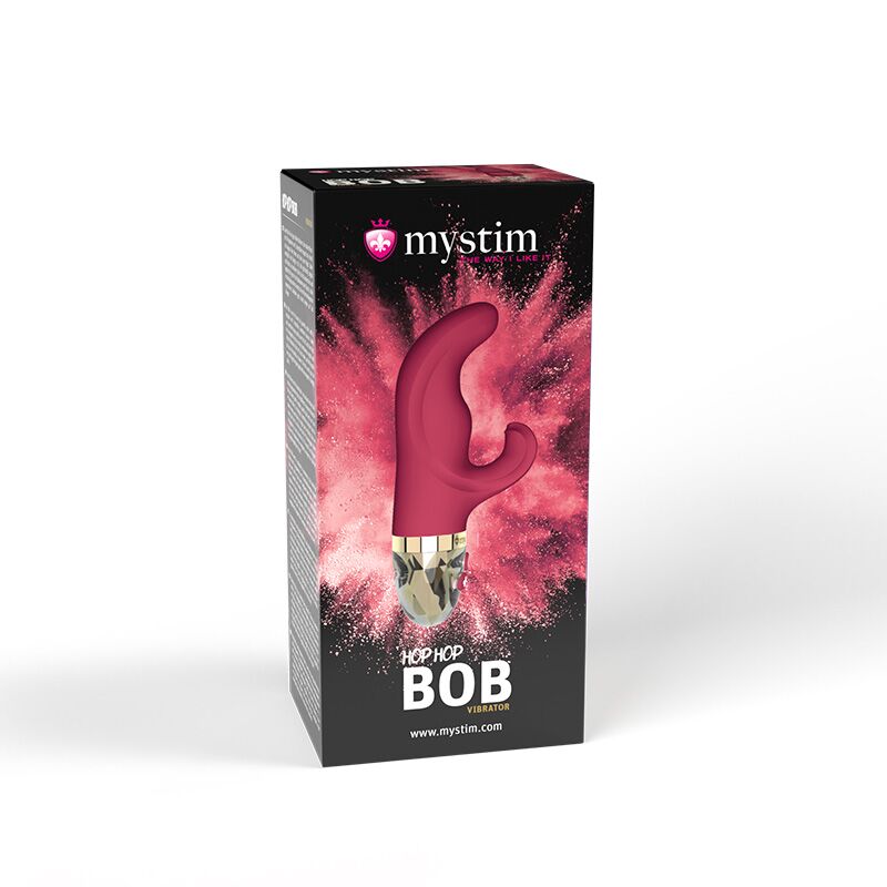 Вібратор-кролик Mystim Hop Hop Bob Fuchsia, потужний мотор, 8 режимів