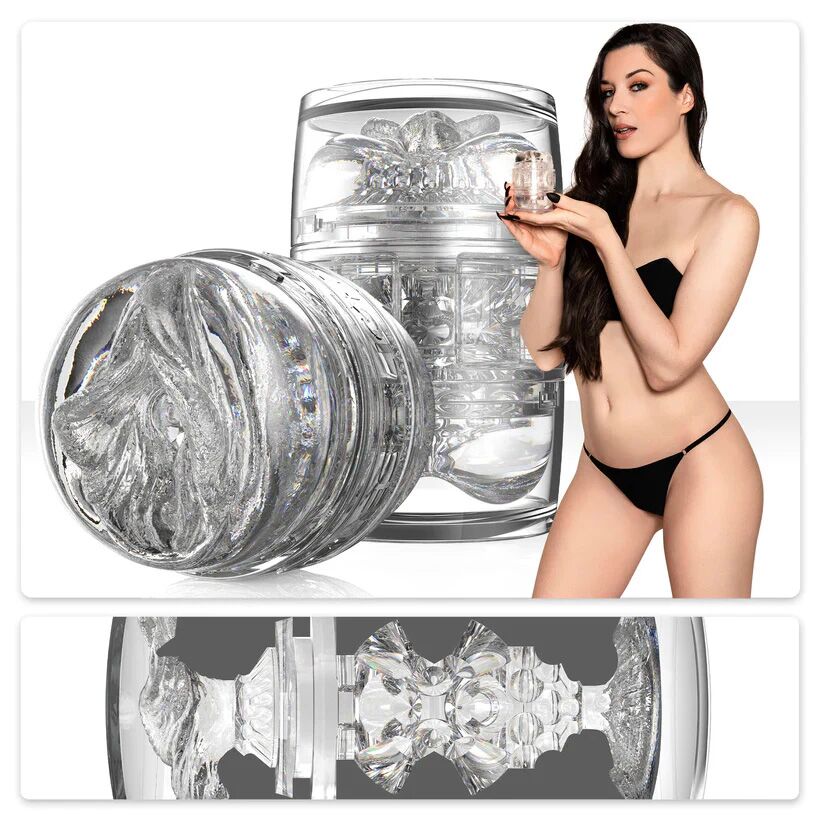 Двосторонній мастурбатор Fleshlight Quickshot Stoya, компактний, наскрізний, зі зліпка вульви та ануса порнозірки