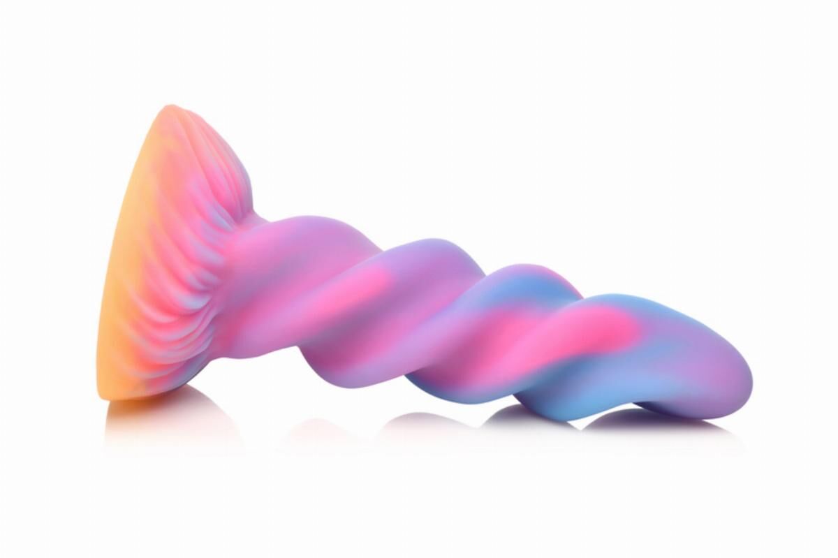 Фентезійний фалоімітатор Creature Cocks Glow-in-the-Dark Unicorn Dildo, світиться в темряві, 20,6 см