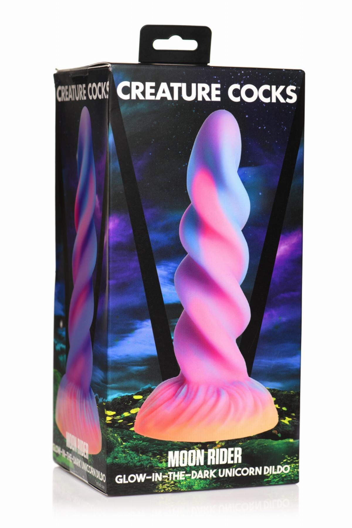 Фентезійний фалоімітатор Creature Cocks Glow-in-the-Dark Unicorn Dildo, світиться в темряві, 20,6 см