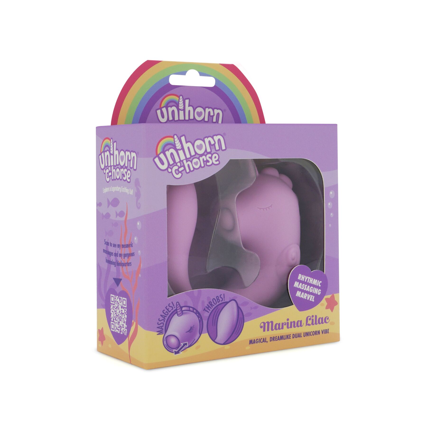Вібратор-єдиноріжка Unihorn – C Horse – Marina Lilac, вагінально-кліторальна стимуляція, 2 мотори по 10 режимів