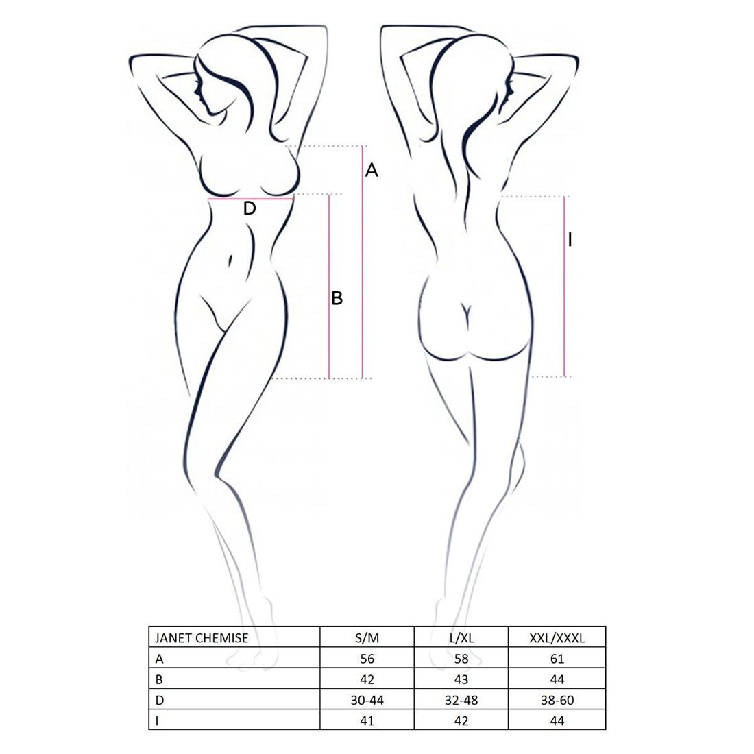 Прозора сорочка бебі-дол Passion JANET CHEMISE S/M, white, трусики