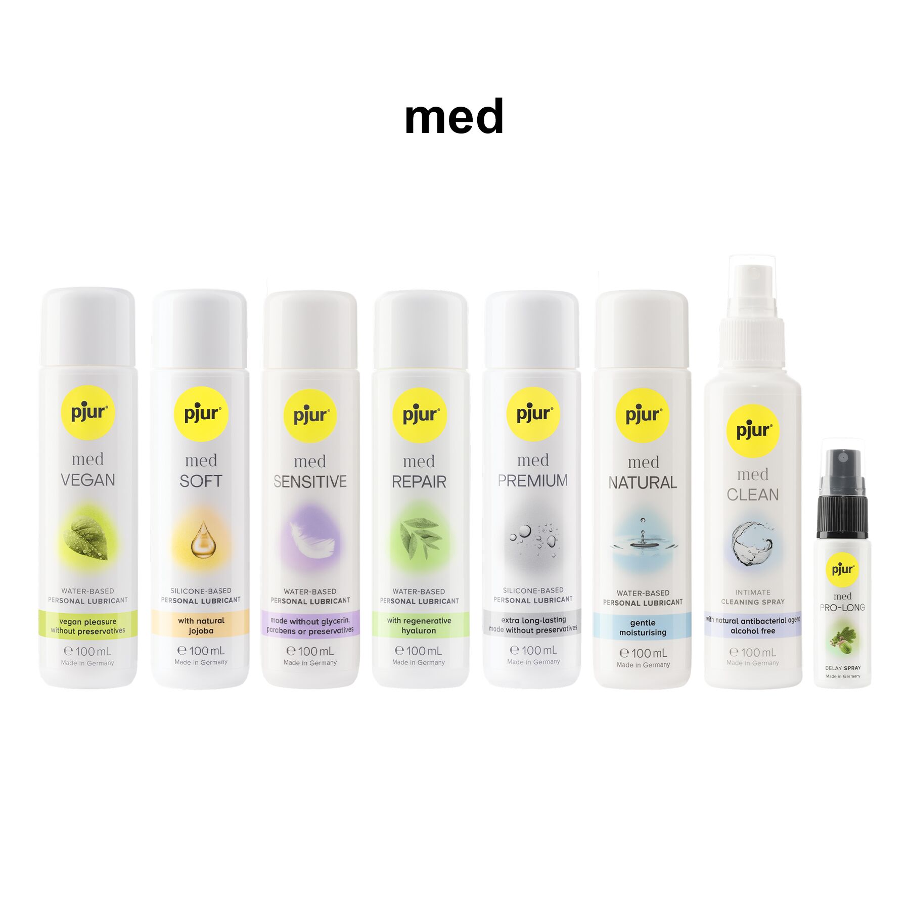 Очищувальний спрей pjur med Clean Spray 100 мл, для ніжної шкіри та іграшок, антибактеріальний