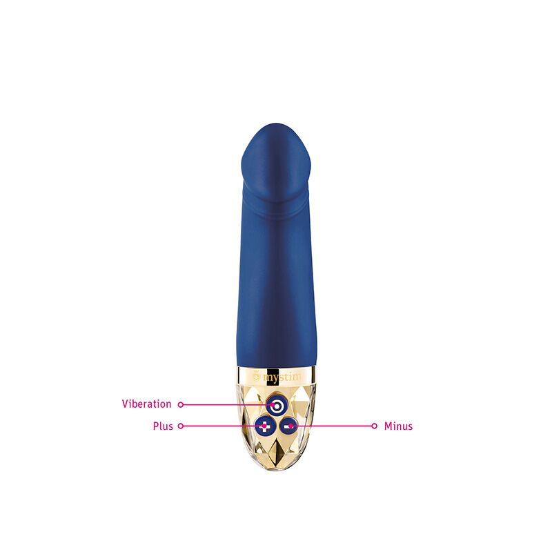 Вібратор Mystim Real Deal Neil Blue, потужний мотор, 8 режимів