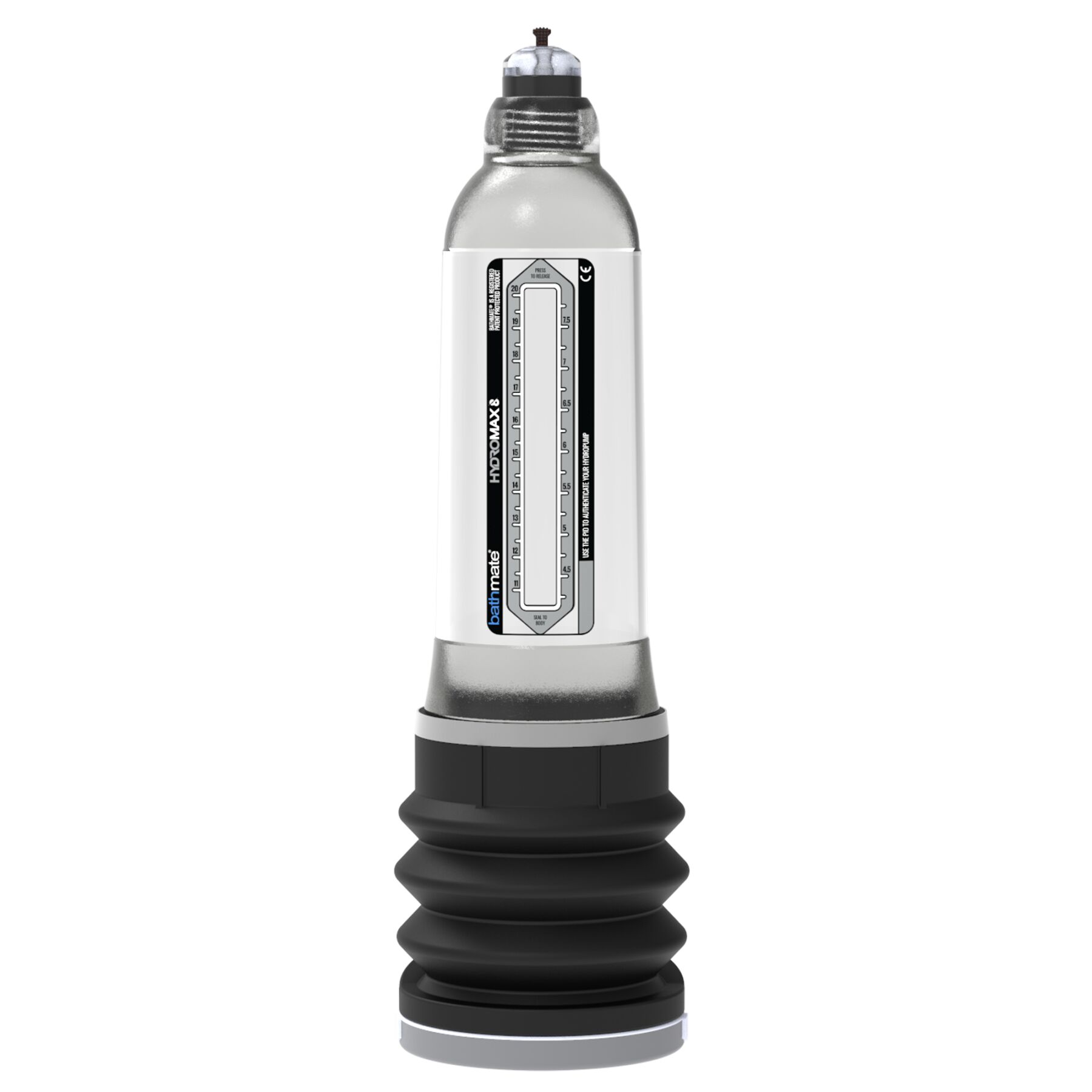 Гідропомпа Bathmate Hydromax 8 Clear, для члена довжиною від 15 до 20 см, діаметр до 5,5 см
