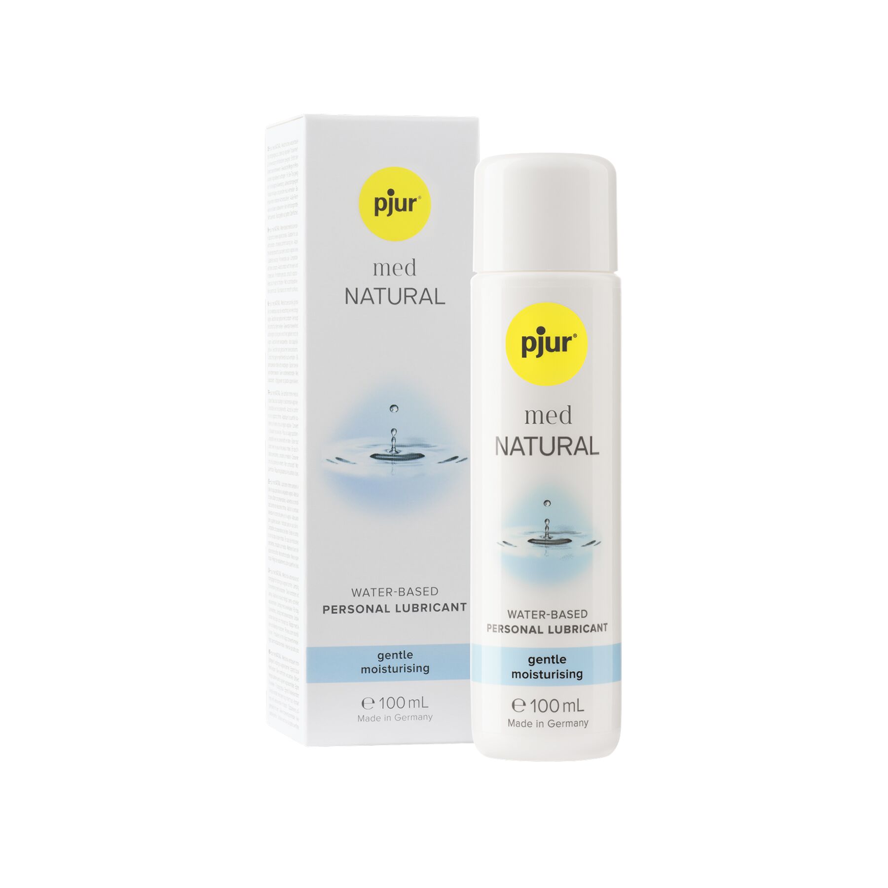 Лубрикант на водній основі pjur med Natural 100 мл, з рослинним гліцерином, для сухої шкіри