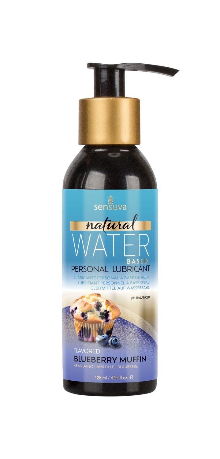 Змазка на водній основі Sensuva Natural Water-Based Blueberry Muffin 125мл без гліцерину і парабенів