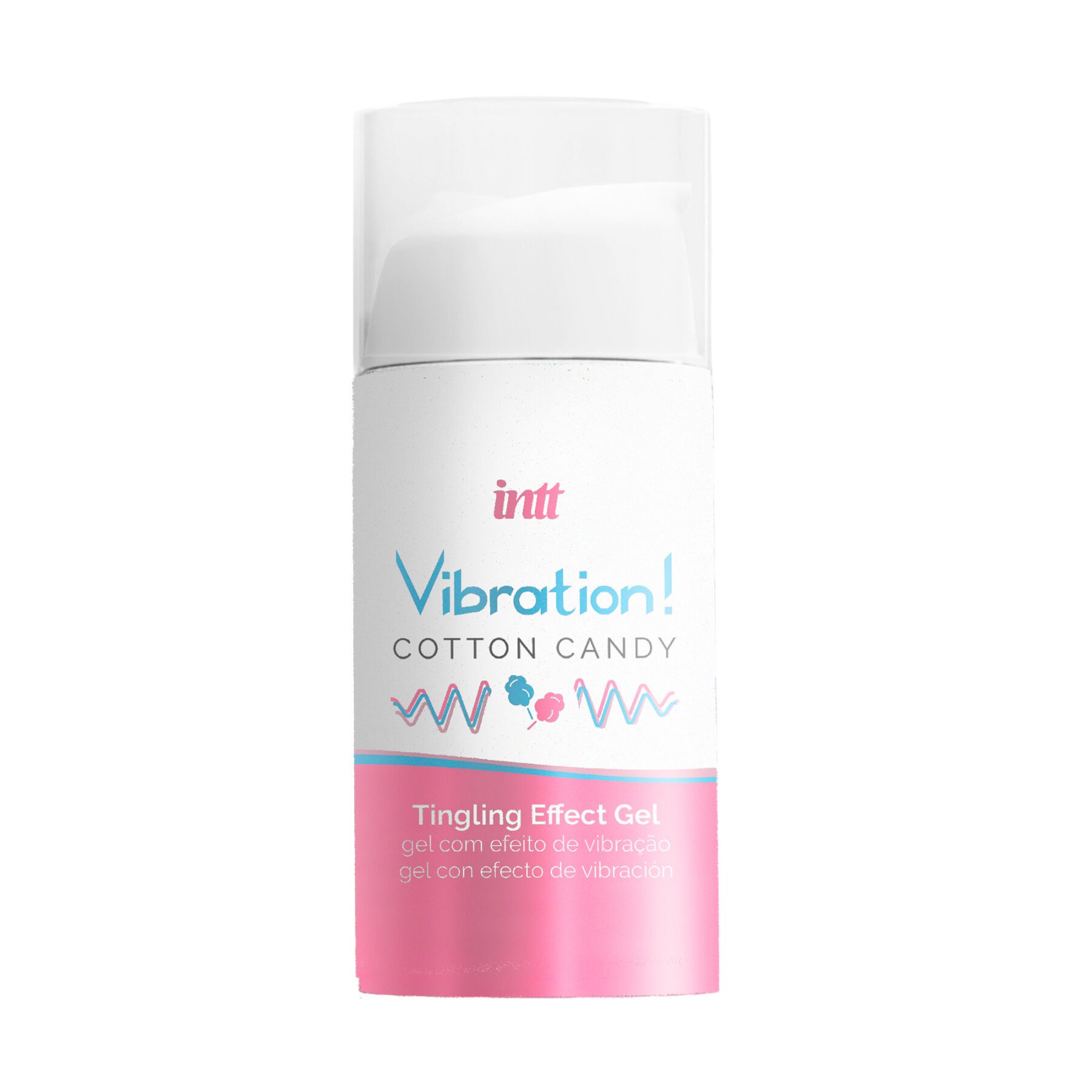 Рідкий вібратор Intt Vibration Cotton Candy (15 мл), густий гель, дуже смачний, діє до 30 хвилин