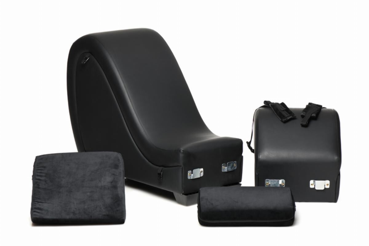 Секс-крісло з подушками Master Series Kinky Sex Lounge with Cushions - Black