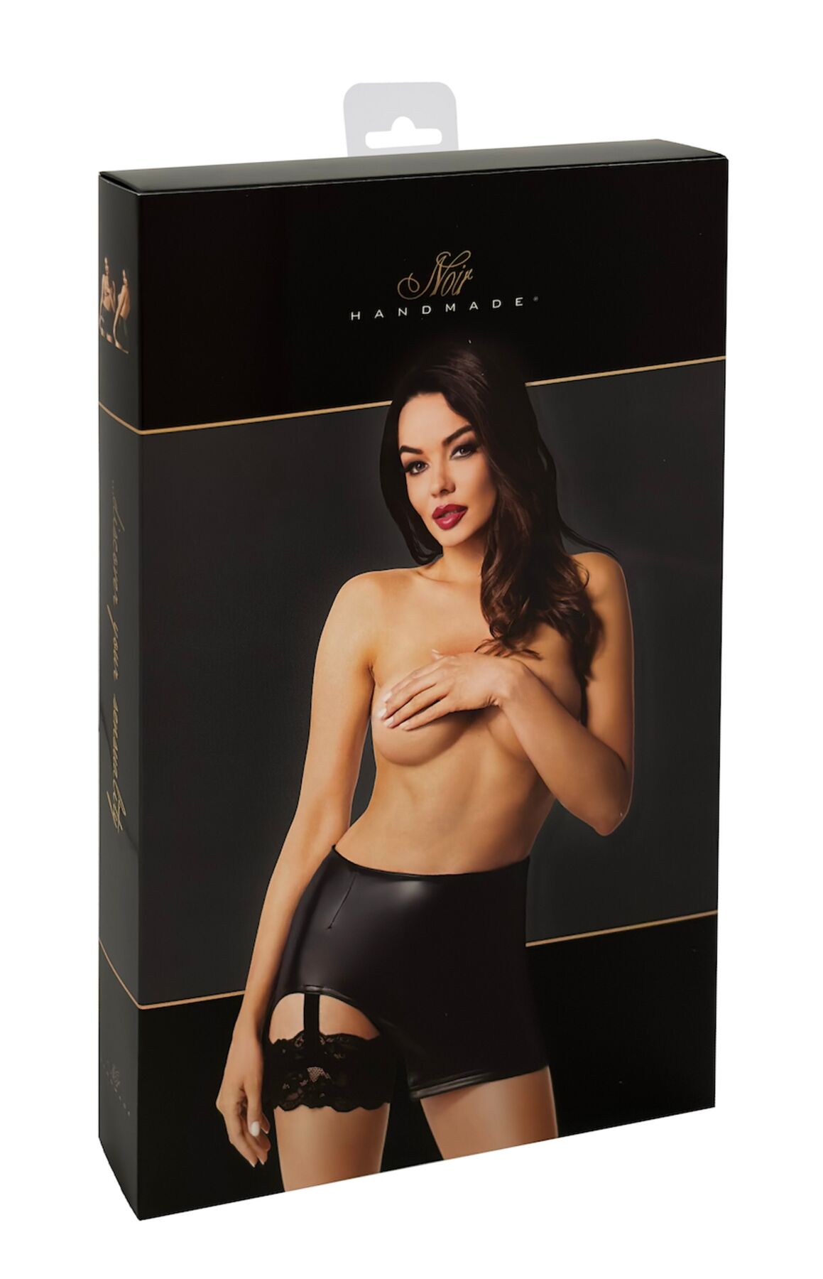 Спідниця Noir Handmade F345 Powerwetlook skirt with garter - 3XL