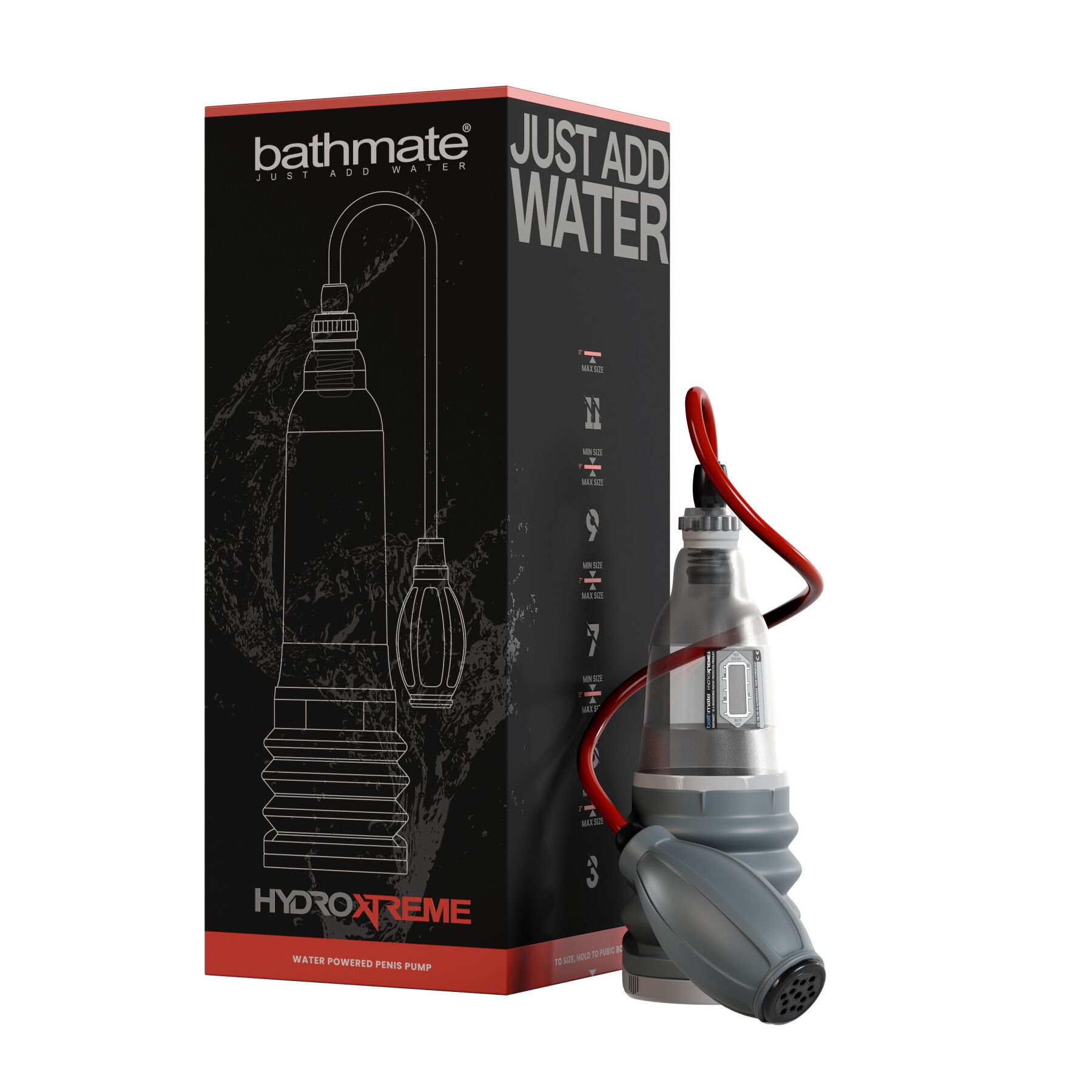 Гідропомпа Bathmate HydroXtreme 3, для члена довжиною до 7,5 см, діаметр до 4,5 см