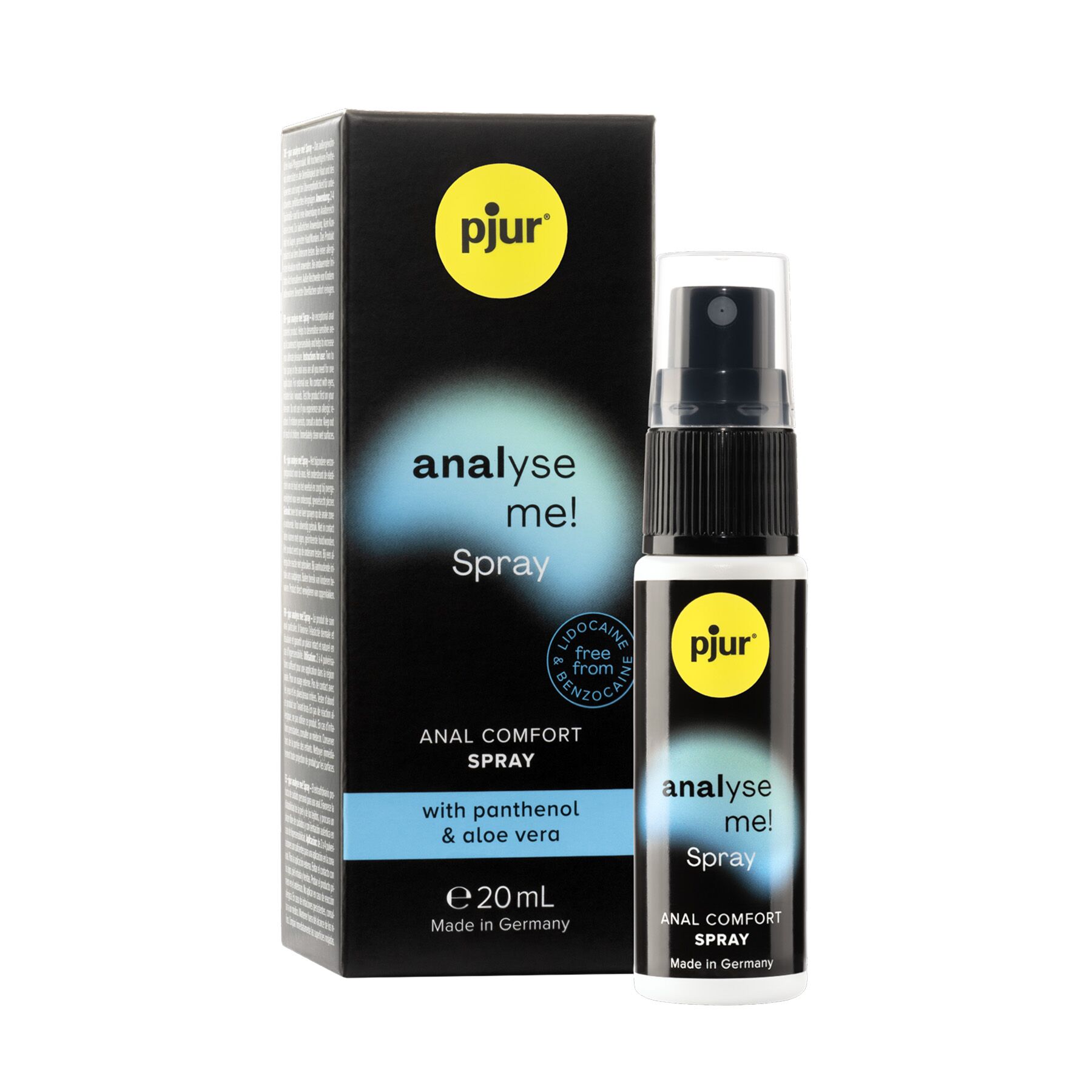 Розслаблювальний анальний спрей pjur analyse me! Spray 20 мл, з пантенолом та алое, концентрований