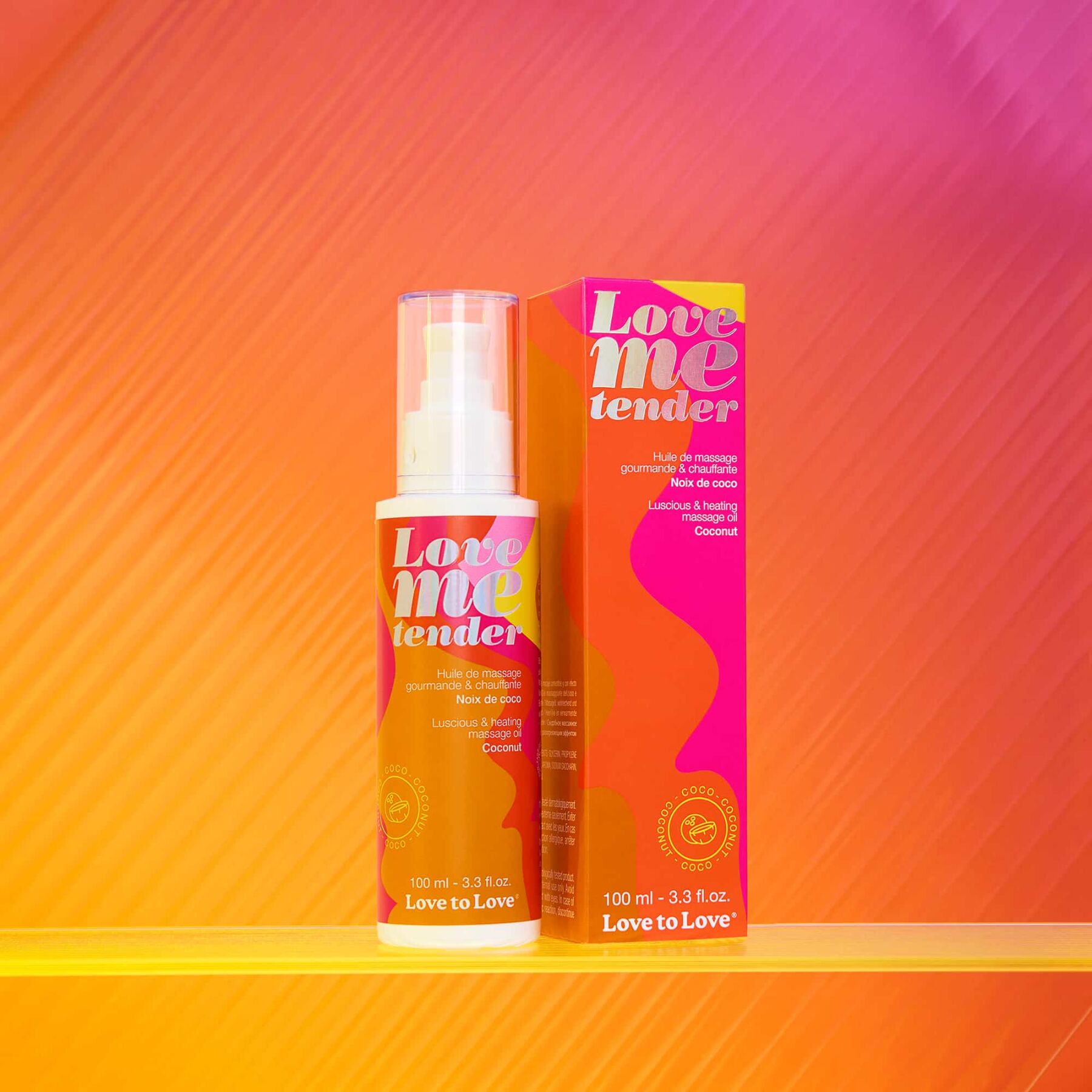 Масажна олія Love To Love - Love Me Tender, Noix De Coco (100 мл), аромат кокоса, без парабенів