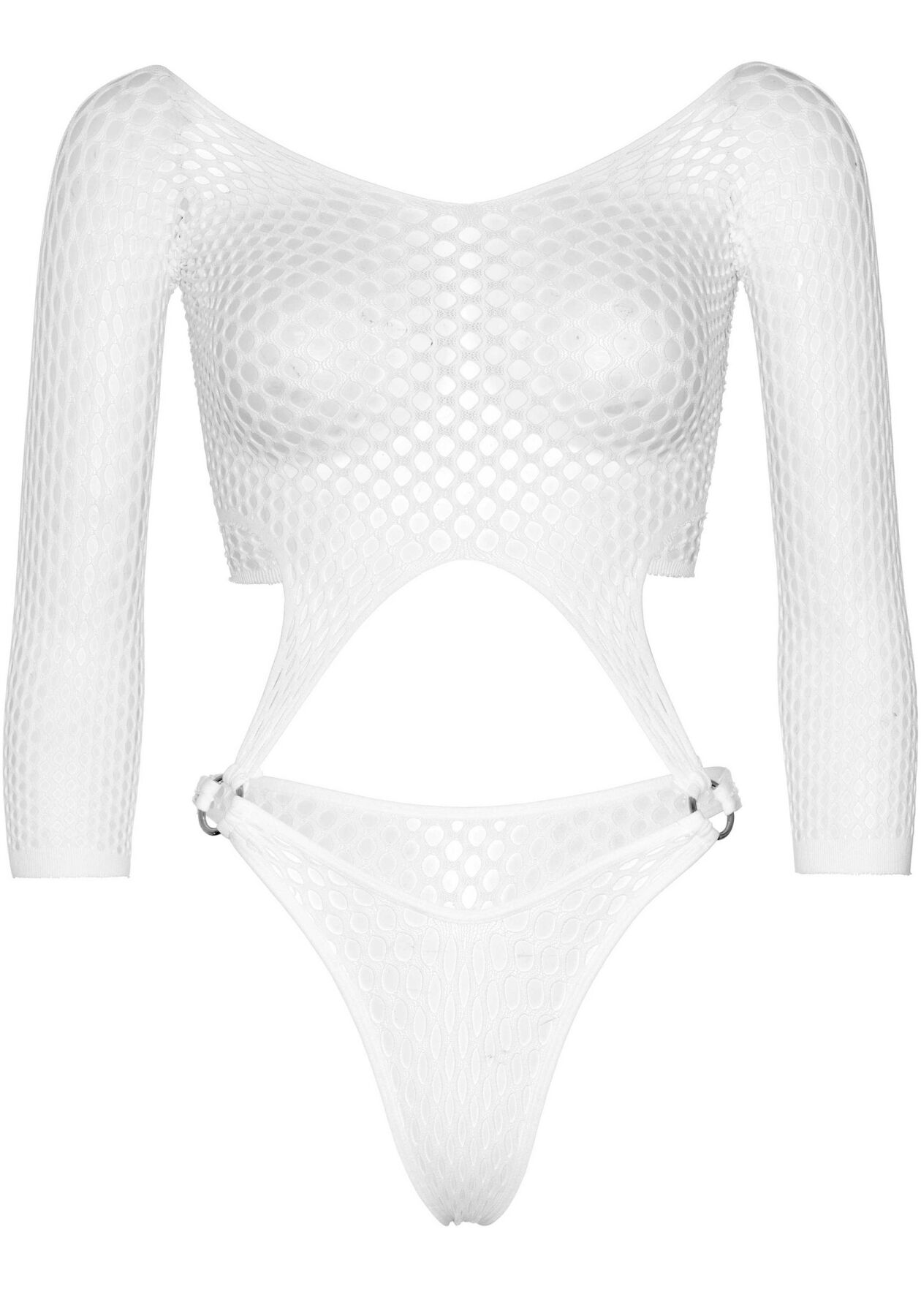 Еротичне боді Leg Avenue Top bodysuit with thong back White