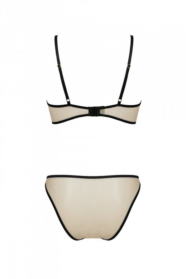 Комплект Passion LORINA SET, XXL/XXXL, beige, бюстгальтер та трусики