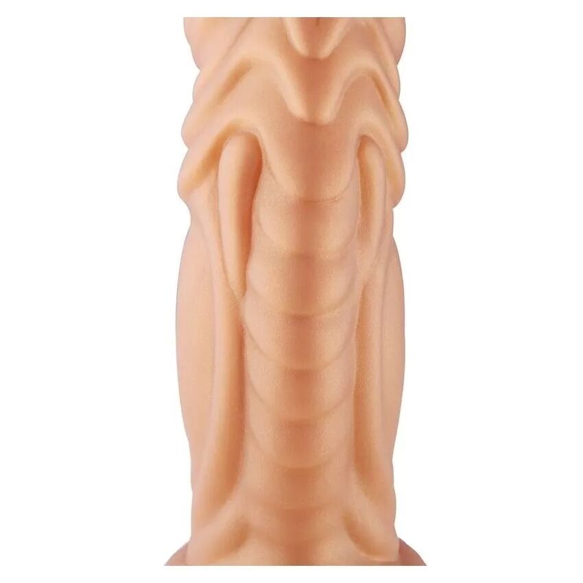 Фалоімітатор для секс-машин Hismith Slightly Curved Silicone Dildo Monster Series, кріплення KlicLok