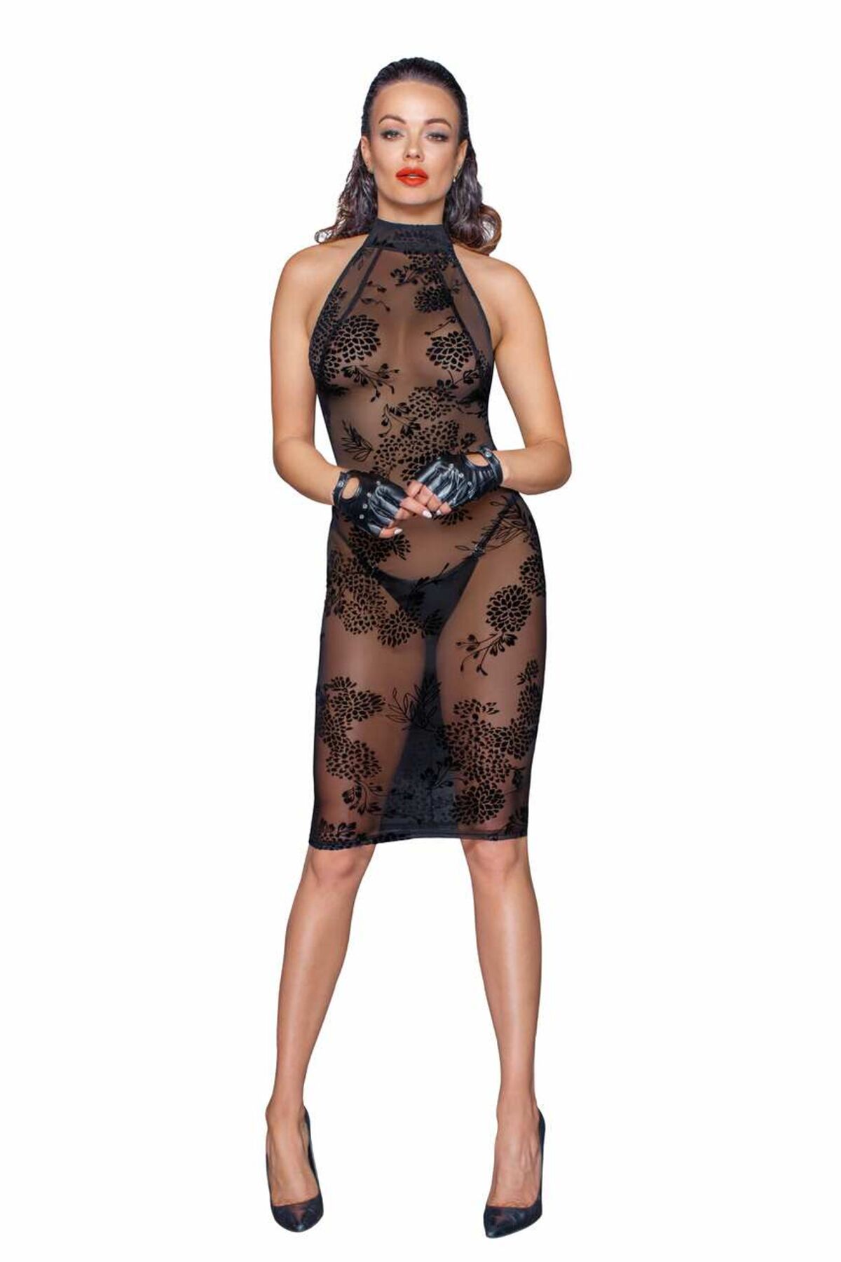 Сукня Noir Handmade F240 Midi tulle dress with velvet straps, XL