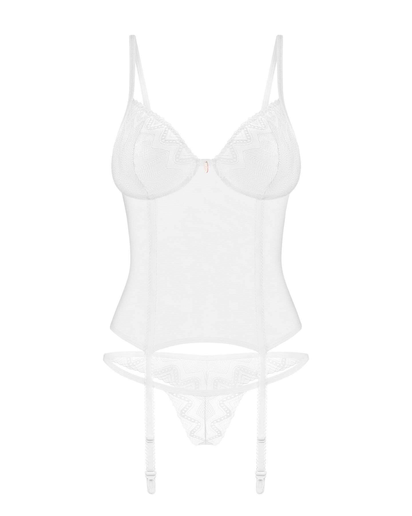 Корсет Obsessive Alissium corset & thong, M/L, гнучкі кісточки, відкрита спина, стрінги в комплекті